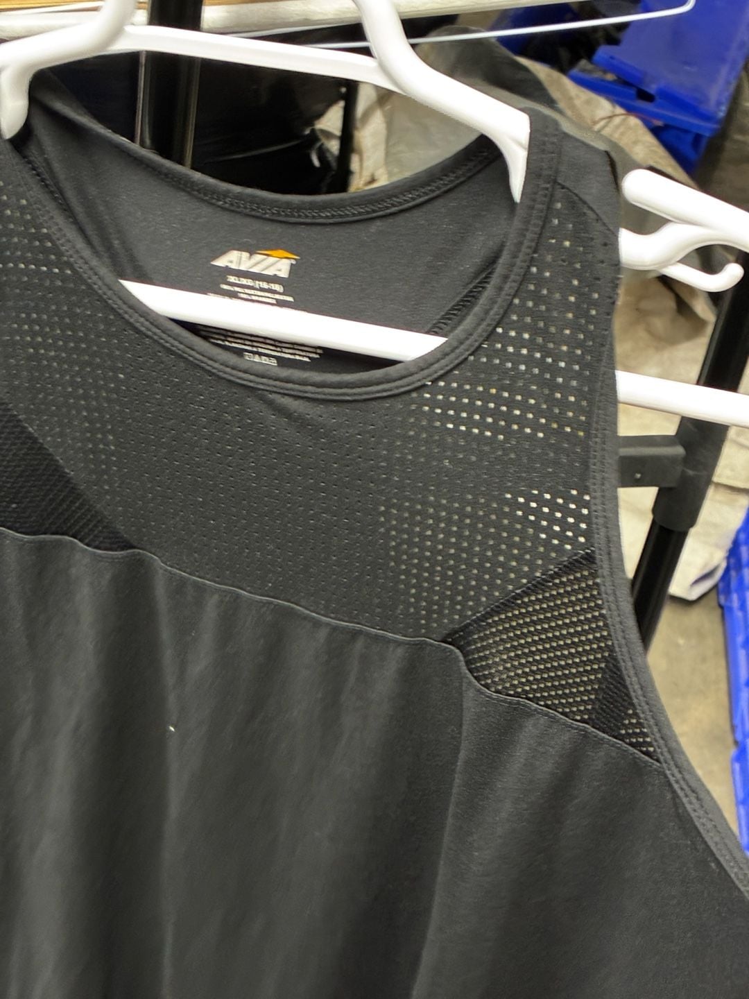 Avia Athletic Tank Top Size XL Black Mesh 4