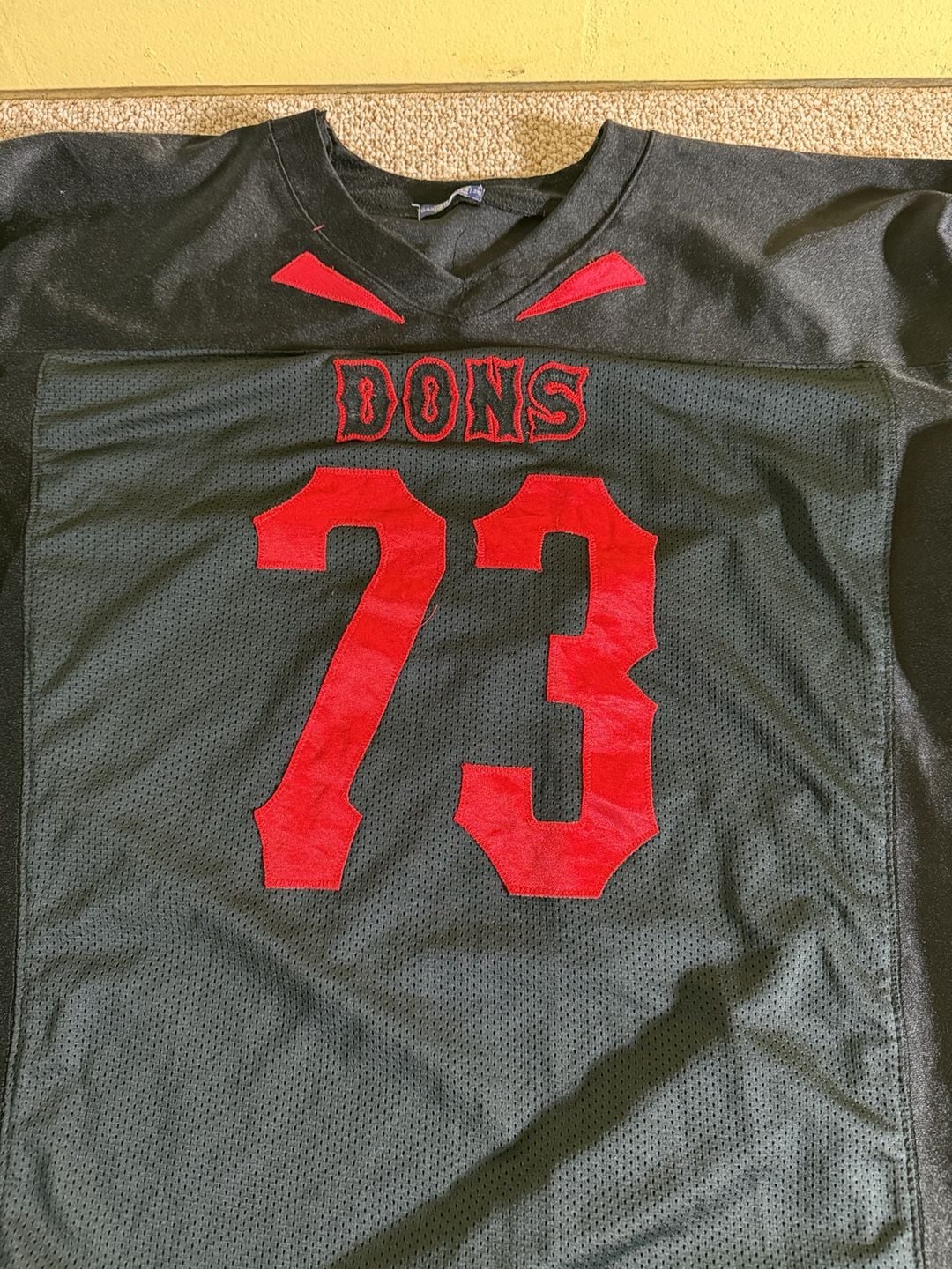 Garb Athletics Dons #73 Football Jersey Size A3XL Black Red 3