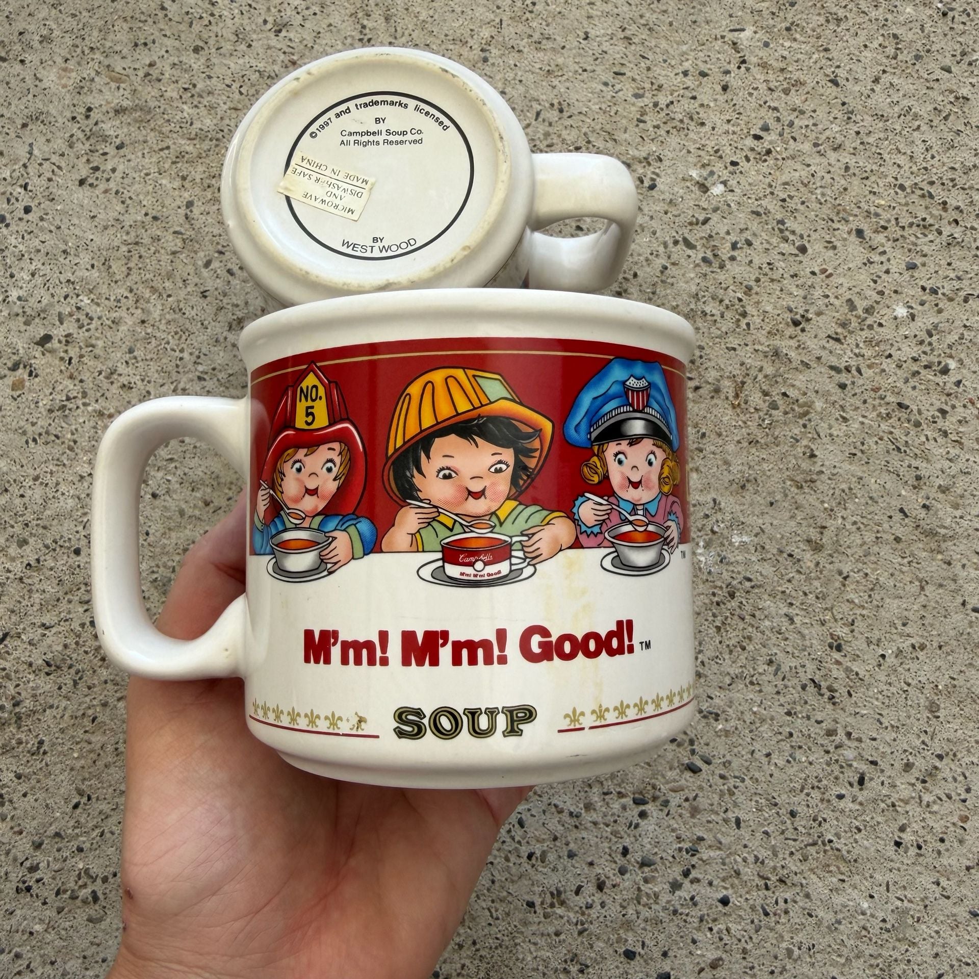 Vintage 90s Campbells Soup Ceramic Coffee Soup Mug Set of 2 Mint Condition 6