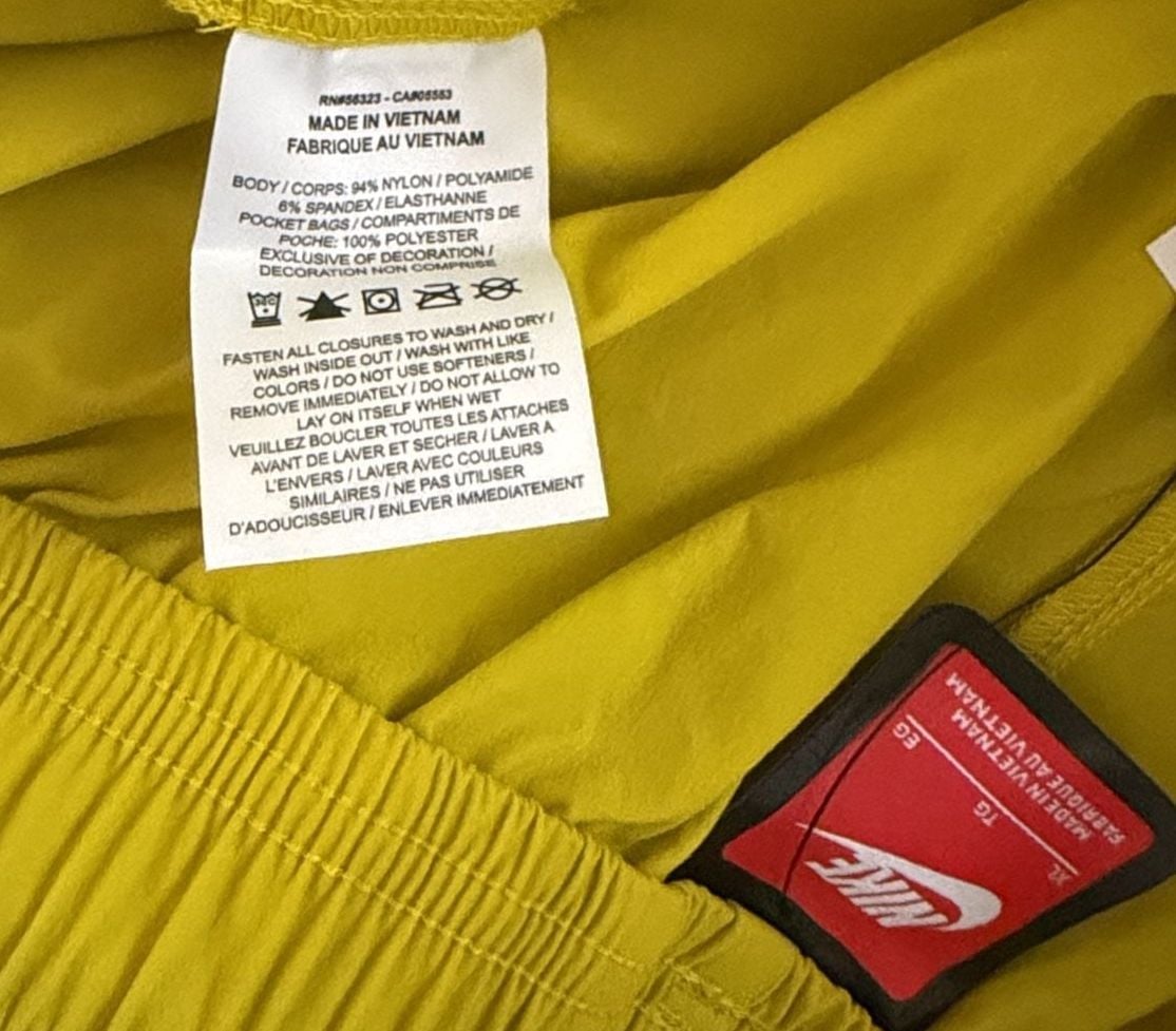 Nike Woven Pants Size XL Yellow Cargo Tech Trackwear 7
