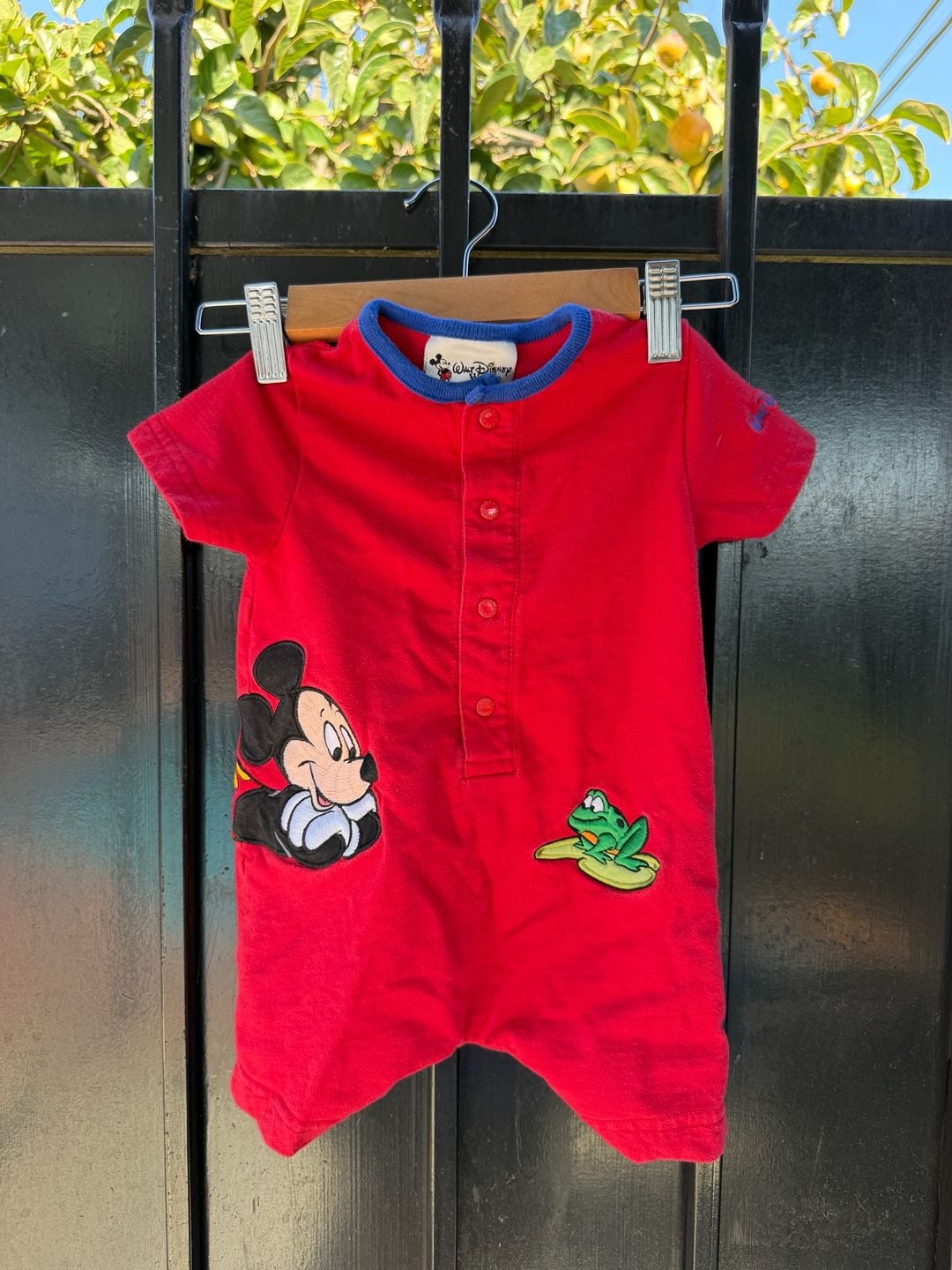Walt Disney World Mickey Mouse Romper Size 6M Red 1