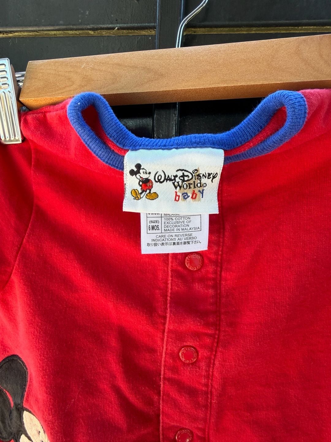 Walt Disney World Mickey Mouse Romper Size 6M Red 3