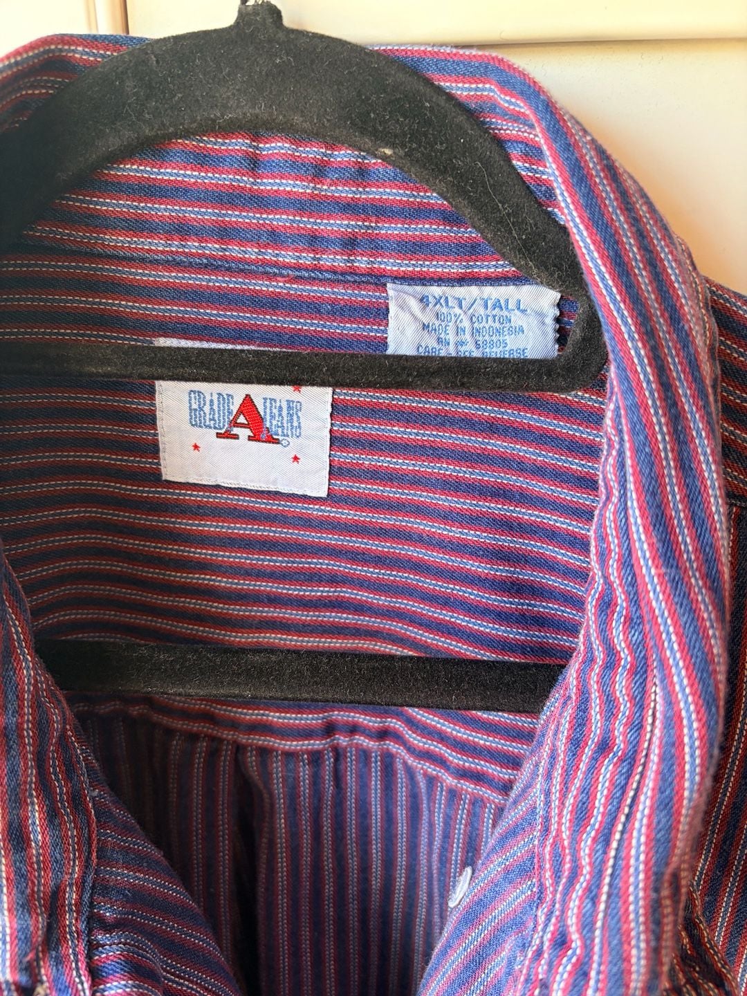 1990s Striped Long Sleeve Heavyweight Cotton Button Down Workwear 5