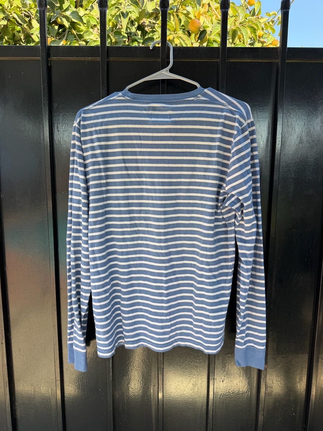 Y2K Abercrombie & Fitch Striped Long Sleeve Pocket T-Shirt Size M 6