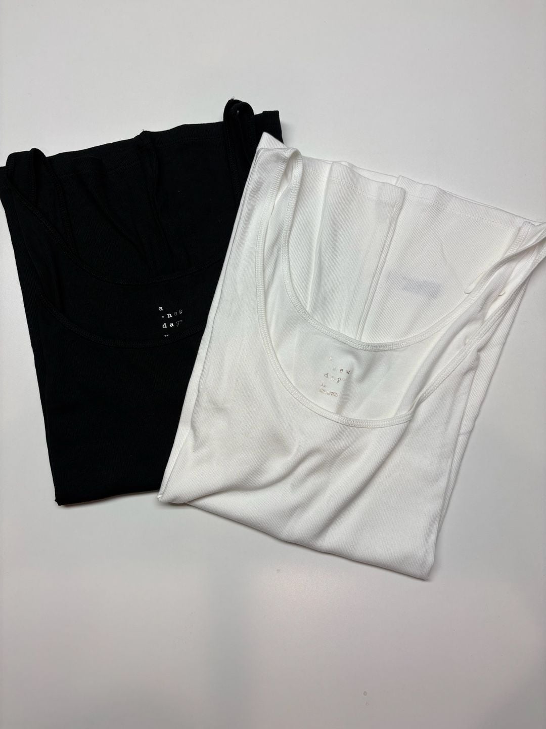 A New Day Tank Top Size 1X Black And White Lot Of 2 1