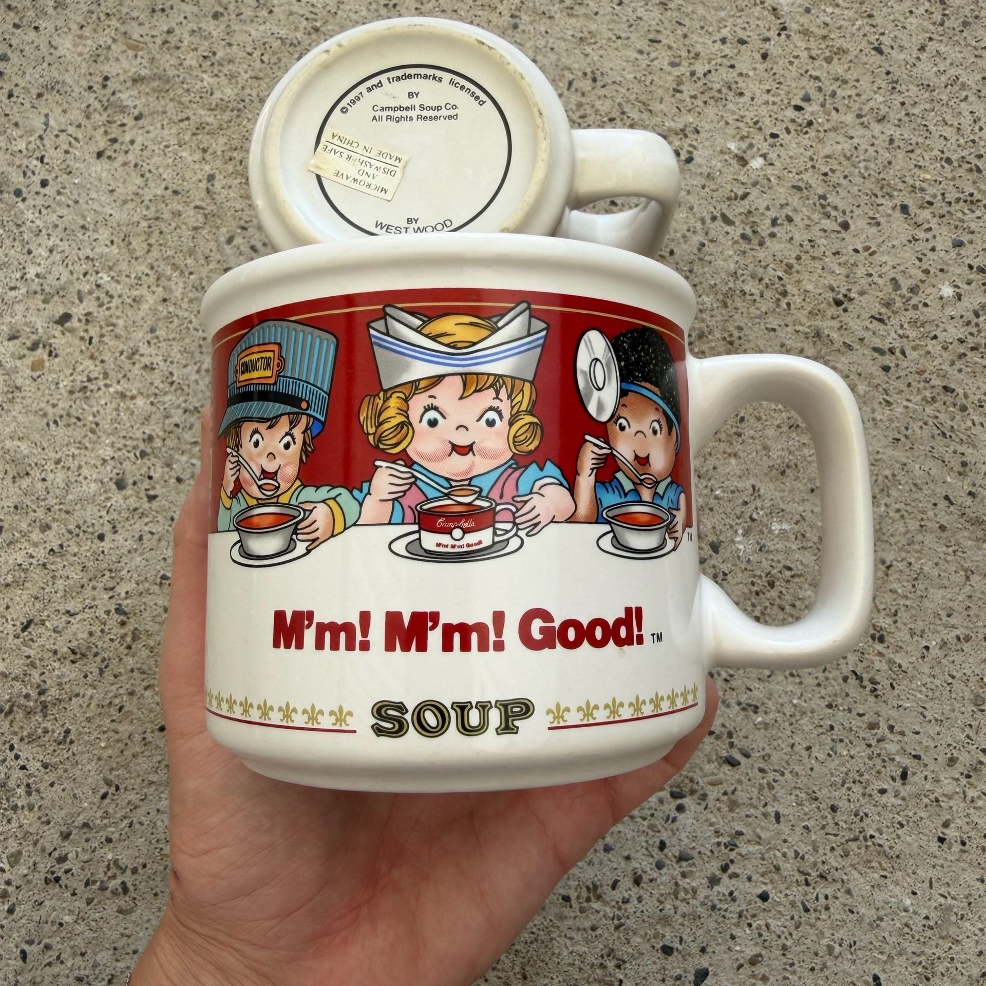 Vintage 90s Campbells Soup Ceramic Coffee Soup Mug Set of 2 Mint Condition 5