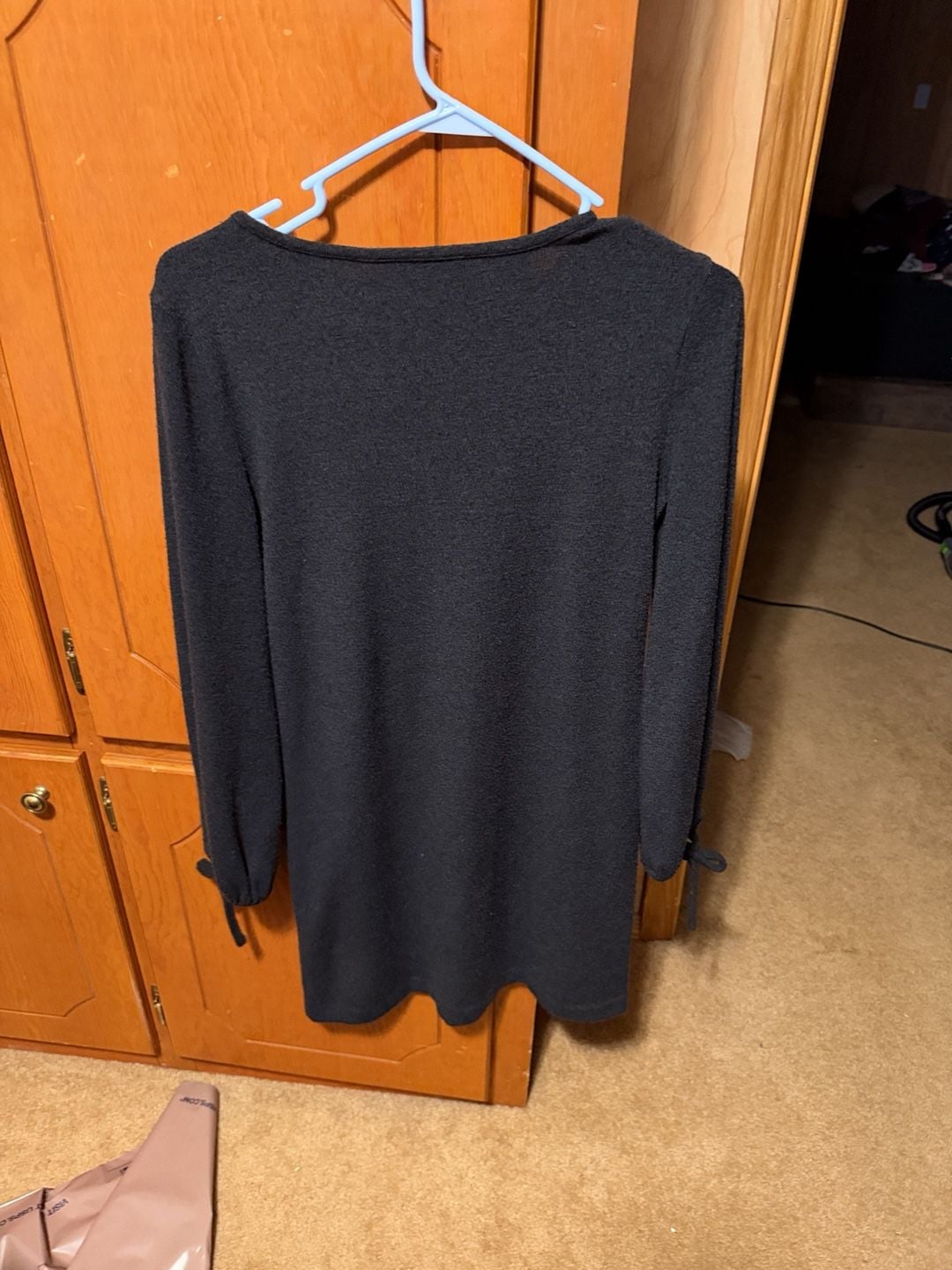 Banana Republic Black Tie Cuff Long Sleeve Dress Size XS 4