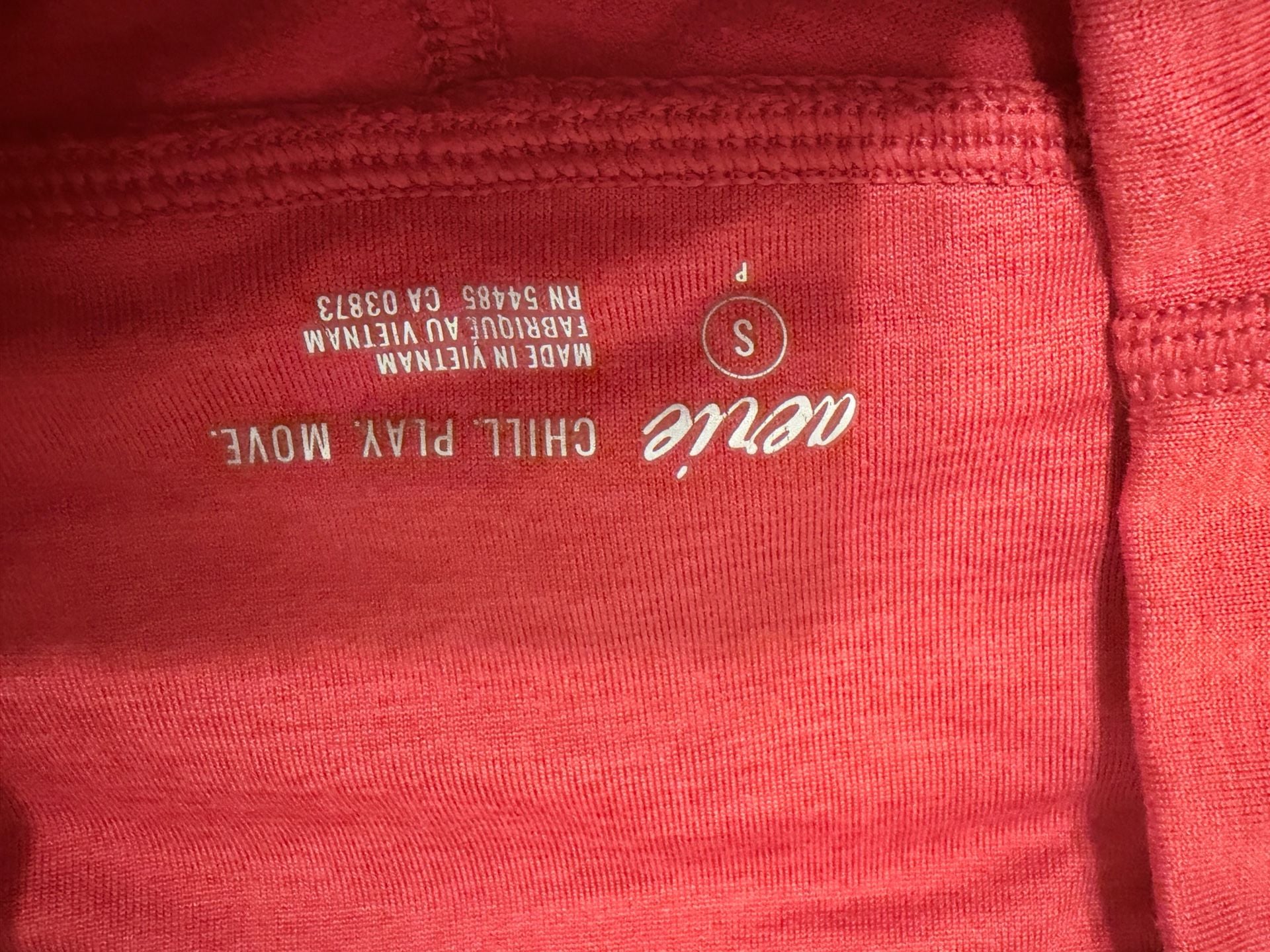 Aerie Chill Play Move Red Leggings Small S Side Pockets Yoga Athleisure Pants 4