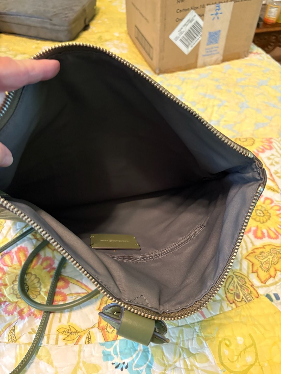NWOT Treasure & Bond Olive Green Leather Convertible Backpack Purse 10