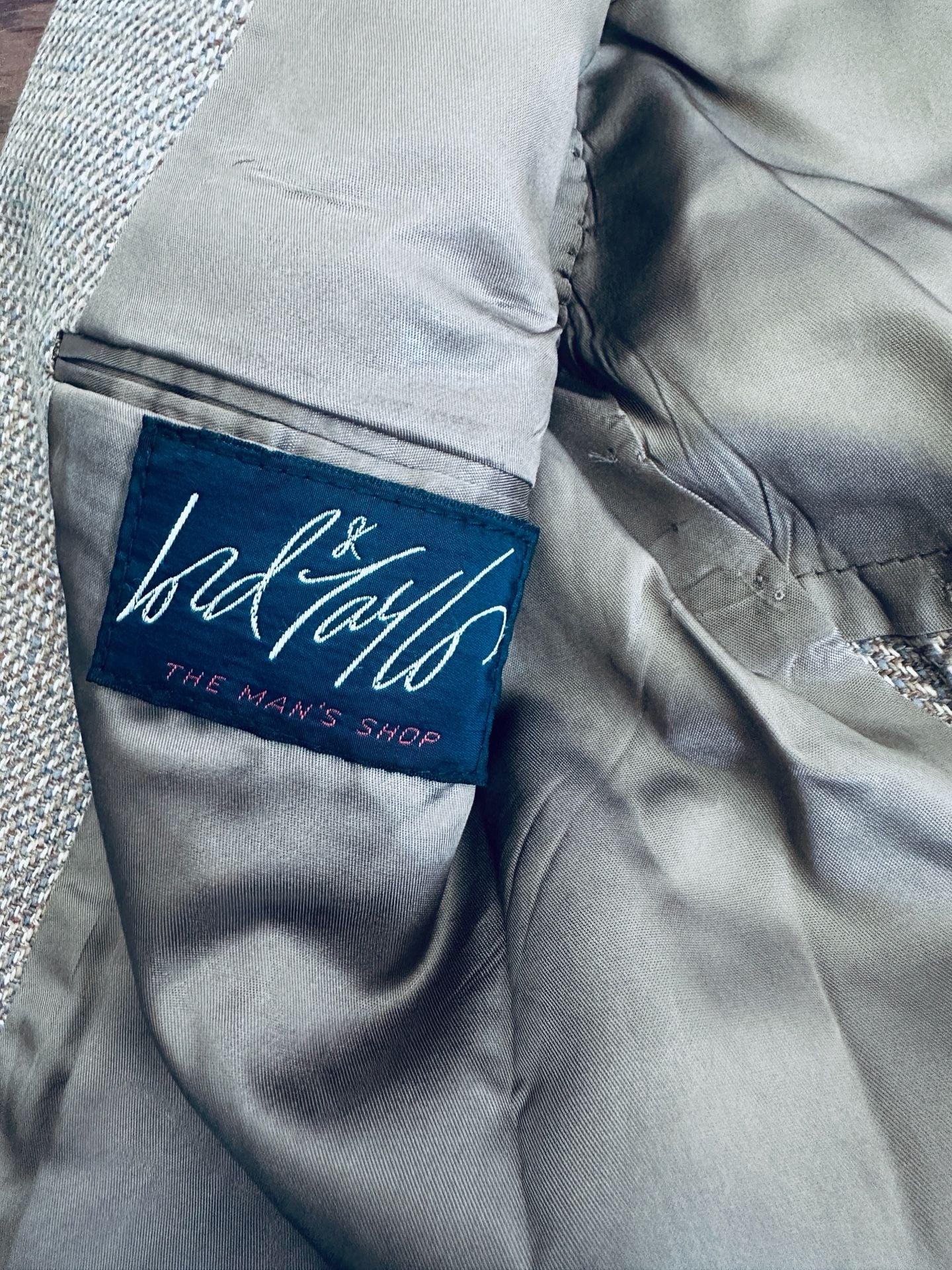 Lord & Taylor The Man's Shop Tweed Sport Coat Blazer Gray Blue 5