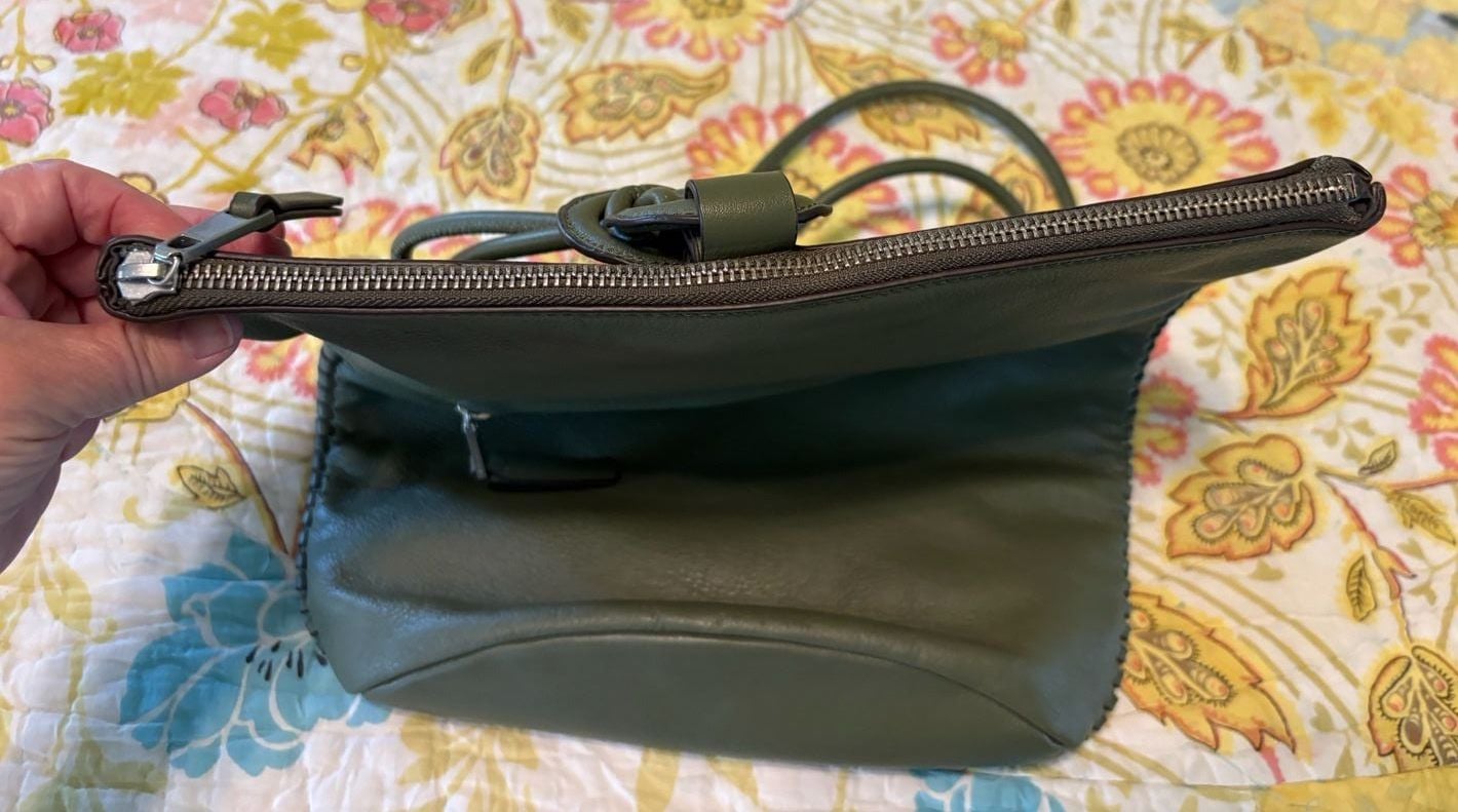 NWOT Treasure & Bond Olive Green Leather Convertible Backpack Purse 9
