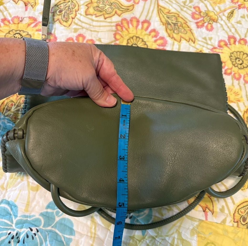 NWOT Treasure & Bond Olive Green Leather Convertible Backpack Purse 7