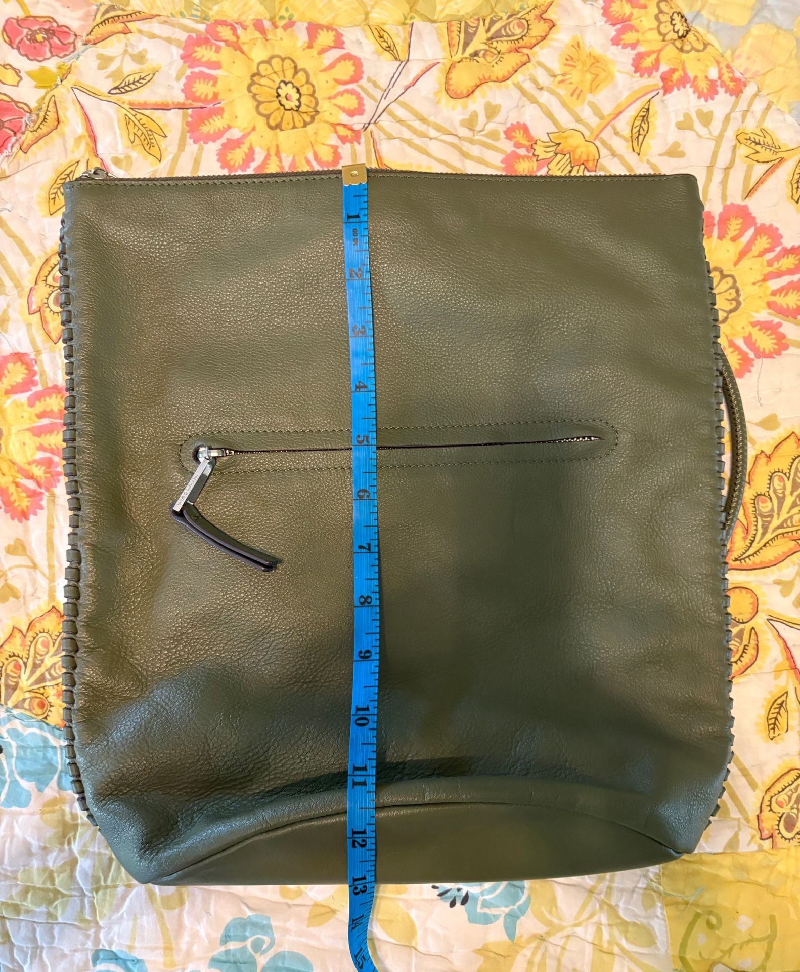 NWOT Treasure & Bond Olive Green Leather Convertible Backpack Purse 11