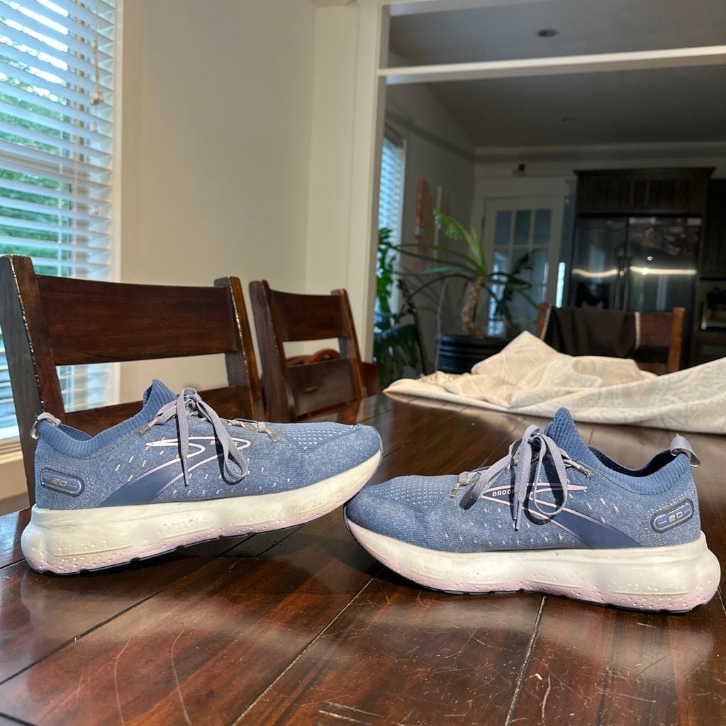 Brooks Glycerin StealthFit 20 Blue White Running Shoes Size 10 Womens 4