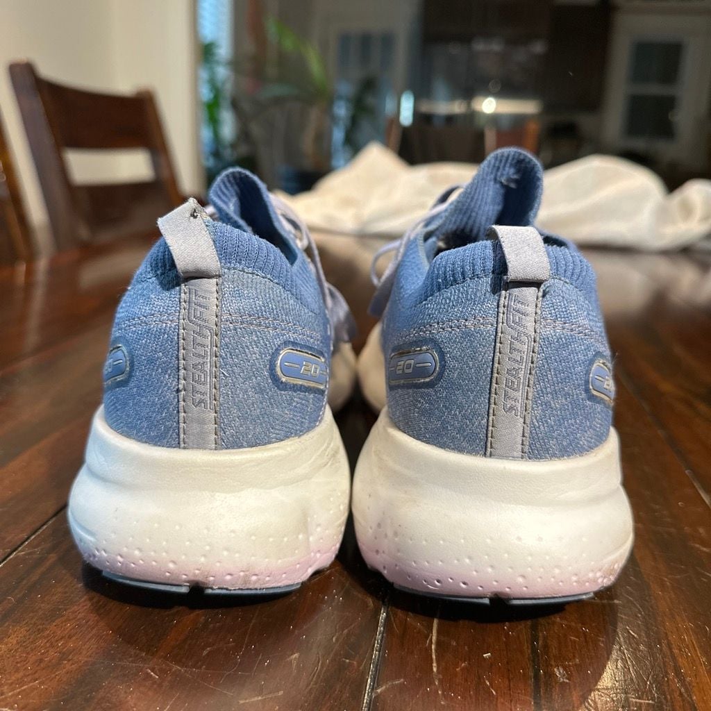 Brooks Glycerin StealthFit 20 Blue White Running Shoes Size 10 Womens 6
