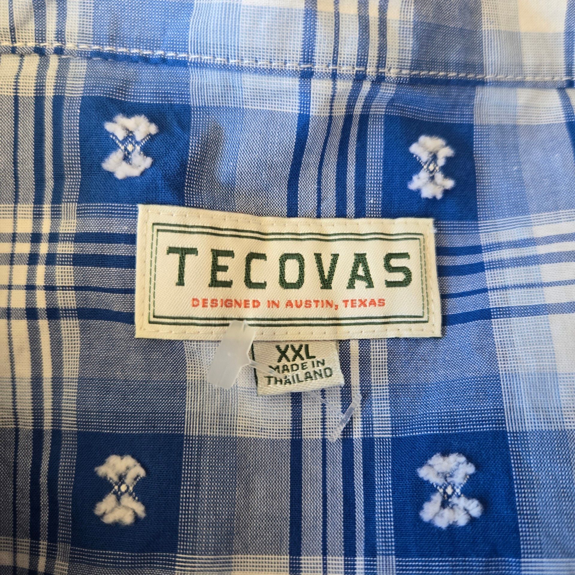 Tecovas Western Pearl Snap Shirt Size XXL Blue Plaid 5