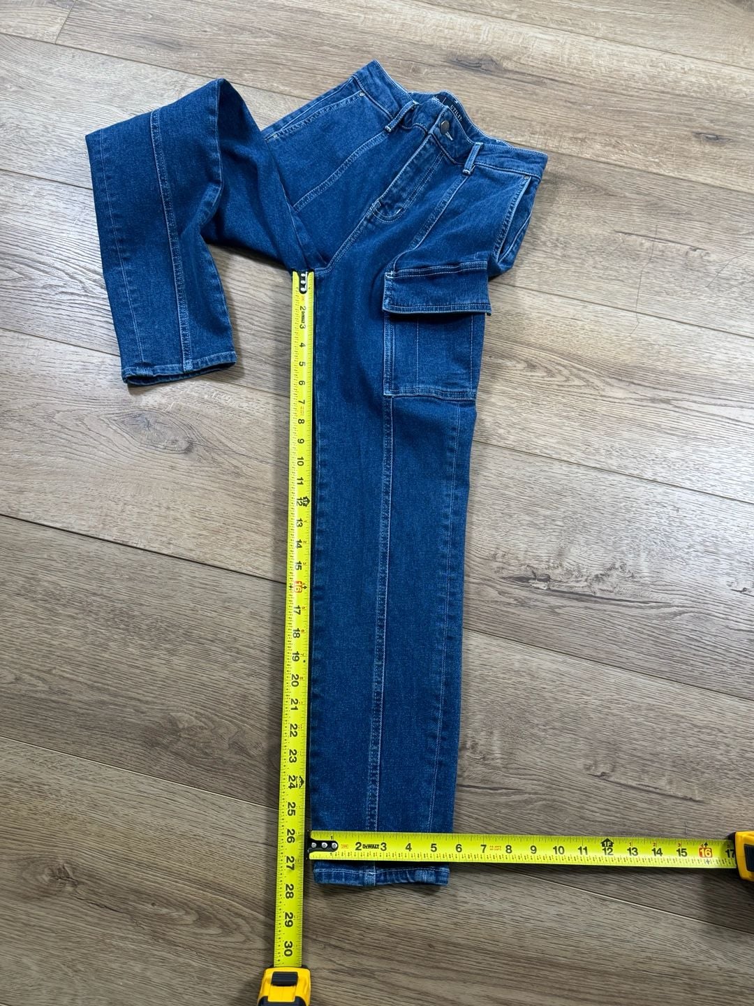 Boden Utility Tapered Leg Jeans Women’s US 4 Blue Cargo Pocket Denim 10