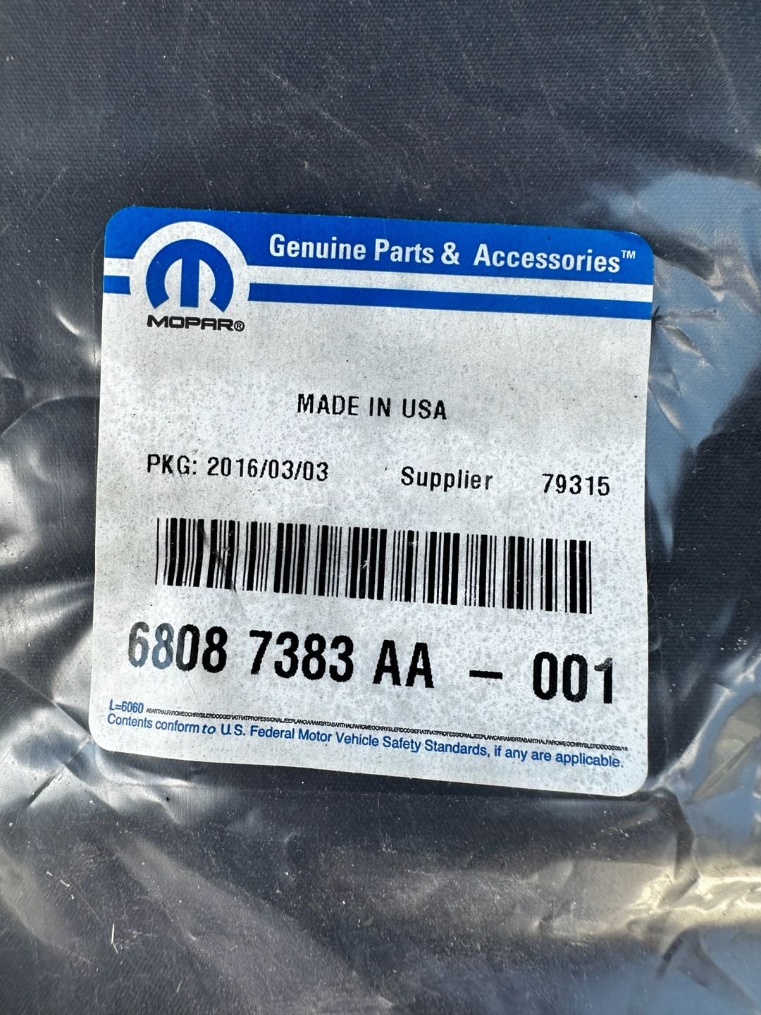 Mopar OEM Part 68087383AA 2