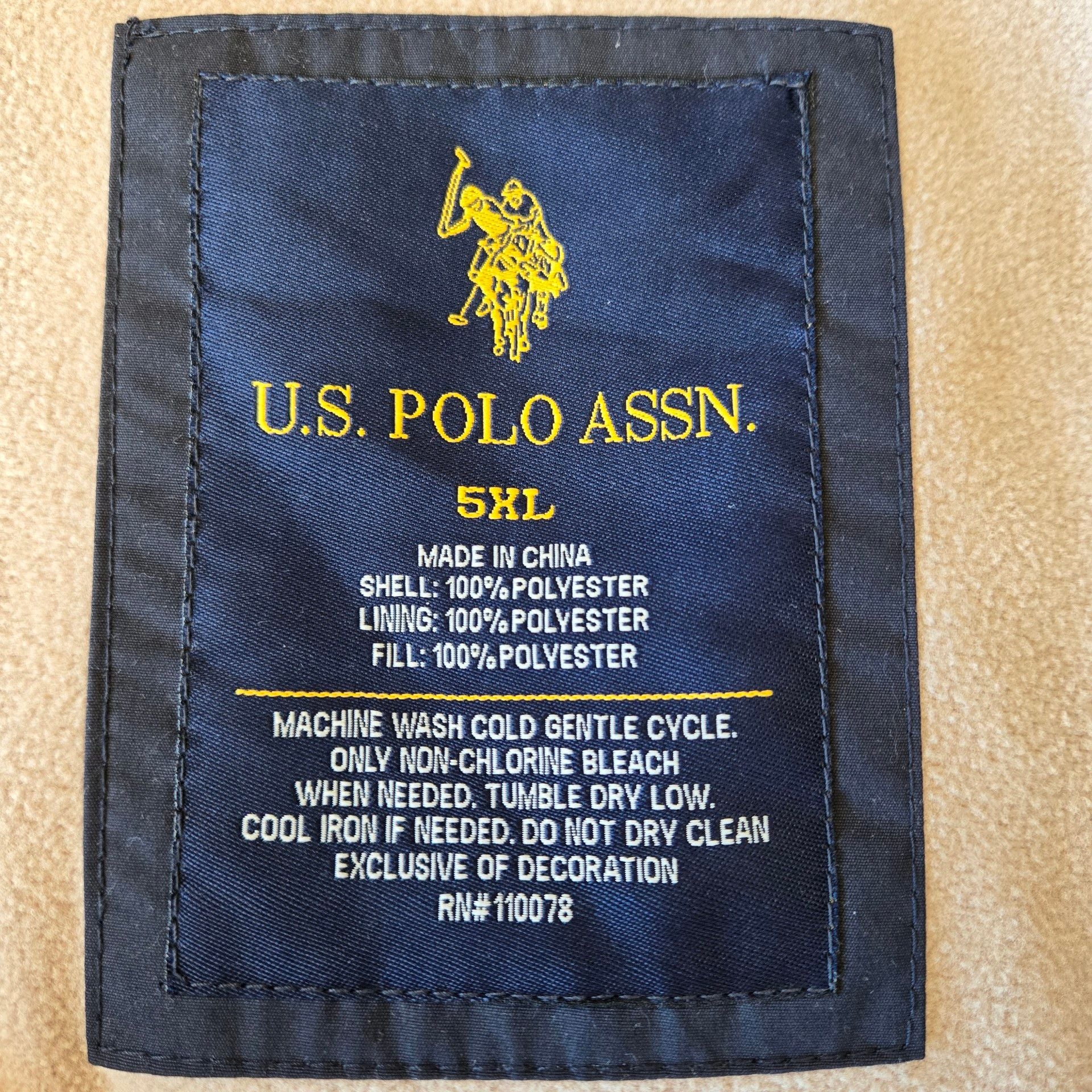 U.S. Polo Assn. Full Zip Jacket Size 5XL Navy Blue 6