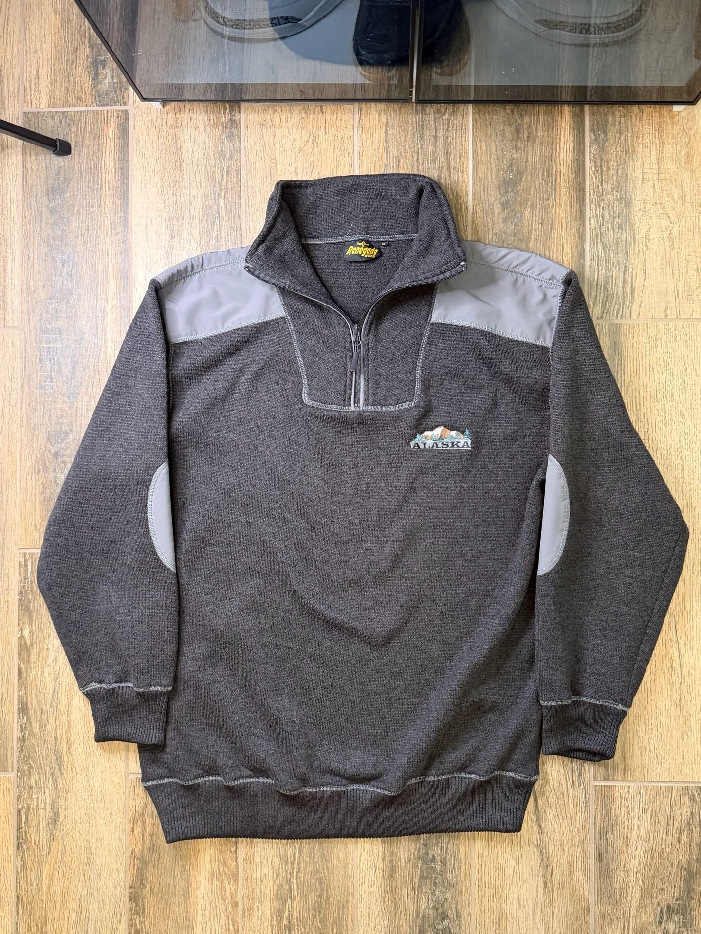 Renegade Club Alaska 1/4 Zip Sweater Size XL Charcoal Gray 3