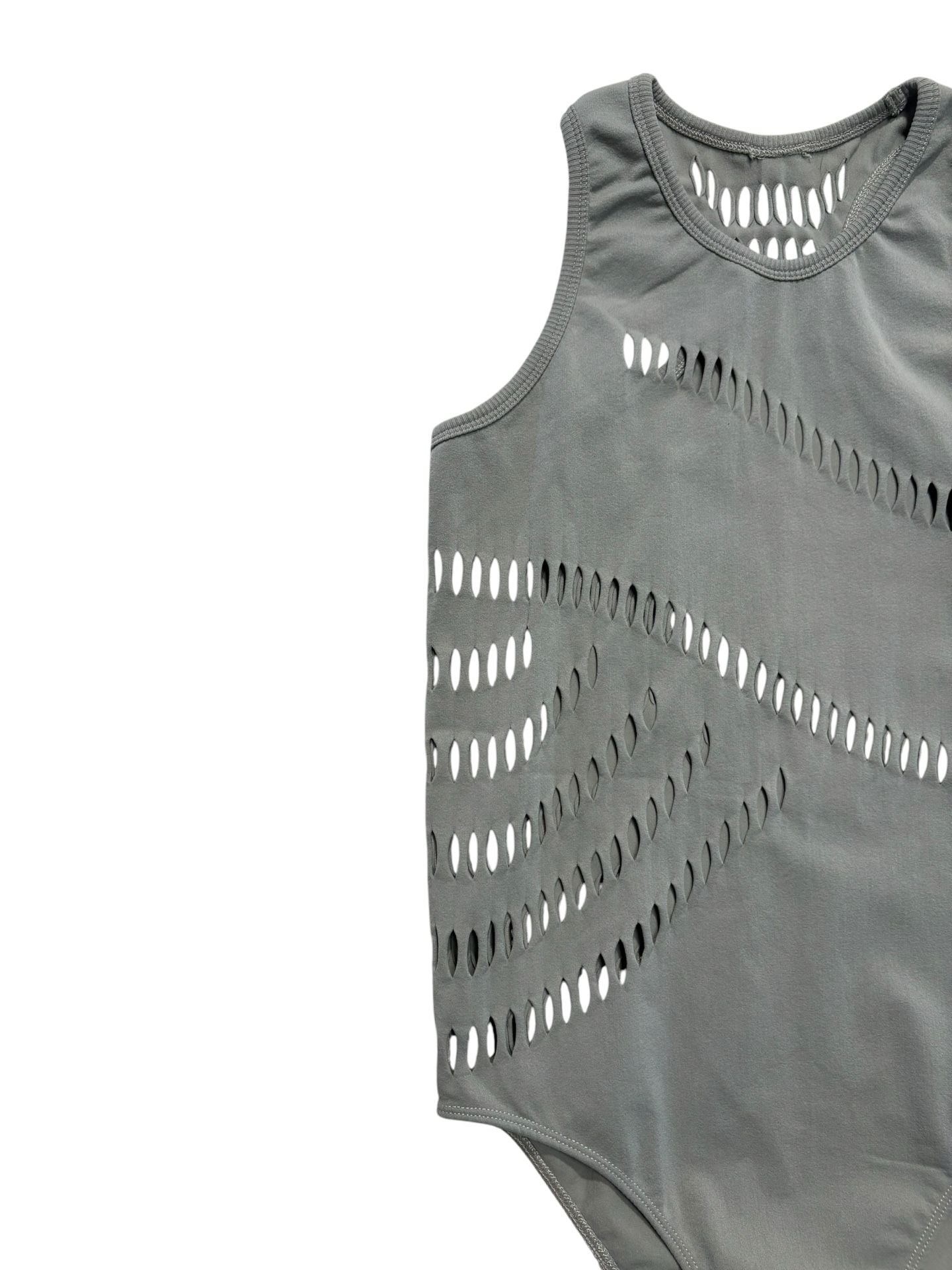 Adidas by Stella McCartney Bodysuit Olive Green Cutout Tank Top 3