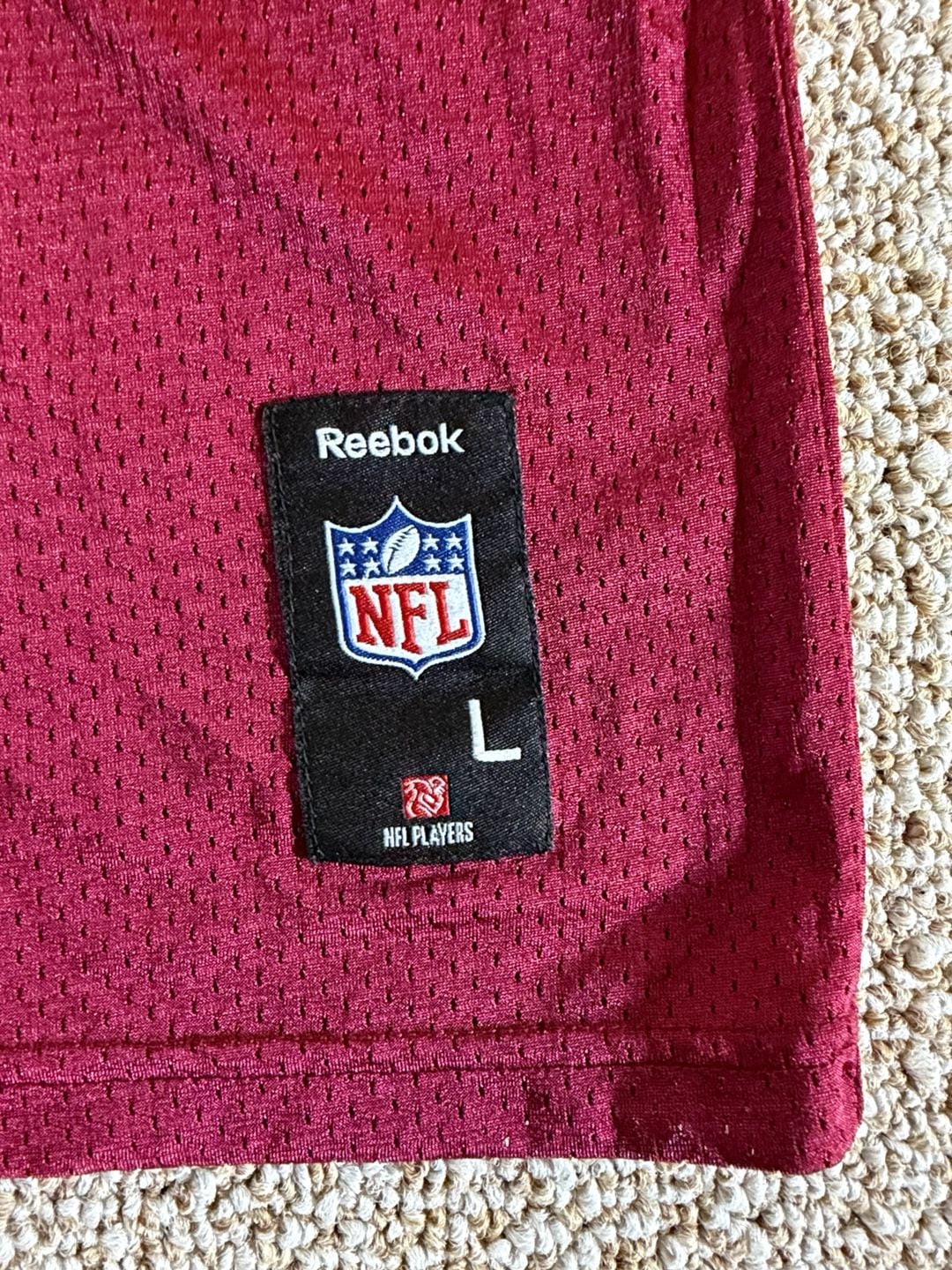 Reebok Washington Redskins 47 Jersey Size Large (14-16) Burgundy 4