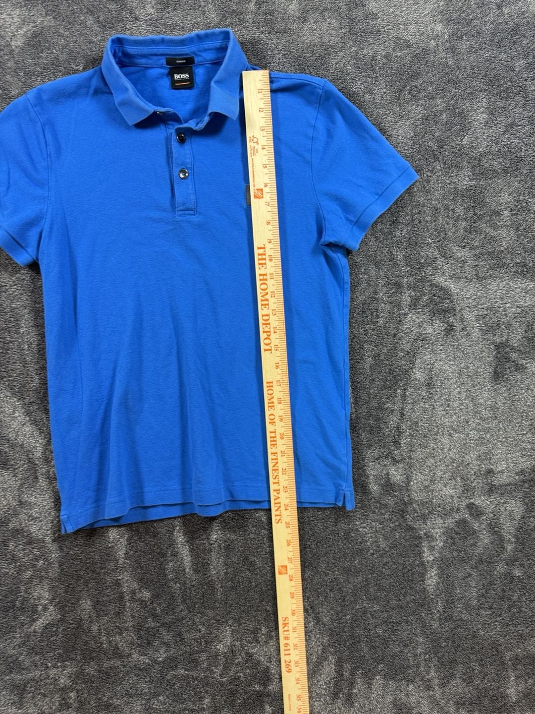 Men’s Boss Hugo Boss Polo Shirt Size M Slim Fit Blue Logo Patch 9