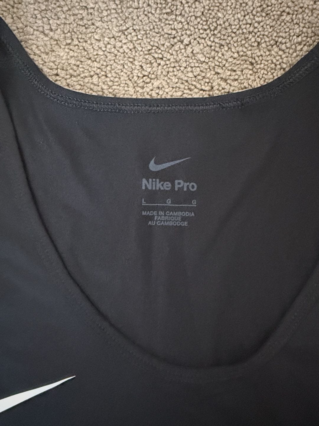 Nike Pro NBA Tank Top Size L Black Athletic Jersey AA0785-010 3