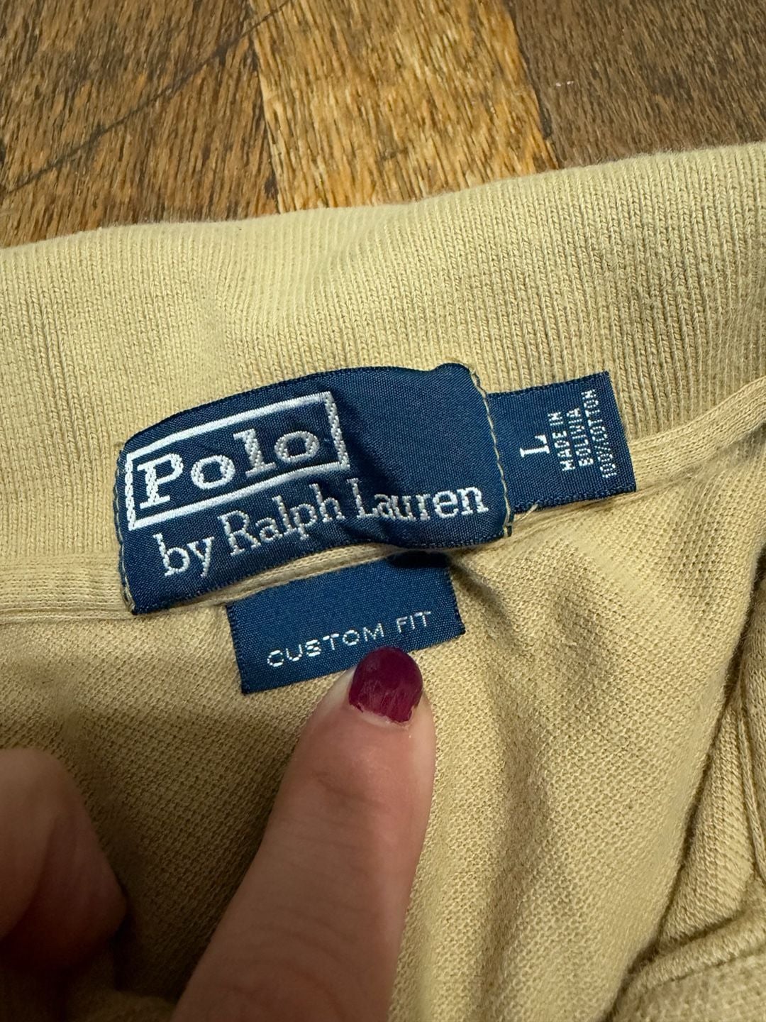 Vintage Fade Polo By Ralph Lauren Polo Shirt Size L Tan Cotton Earth Ton Beige 5