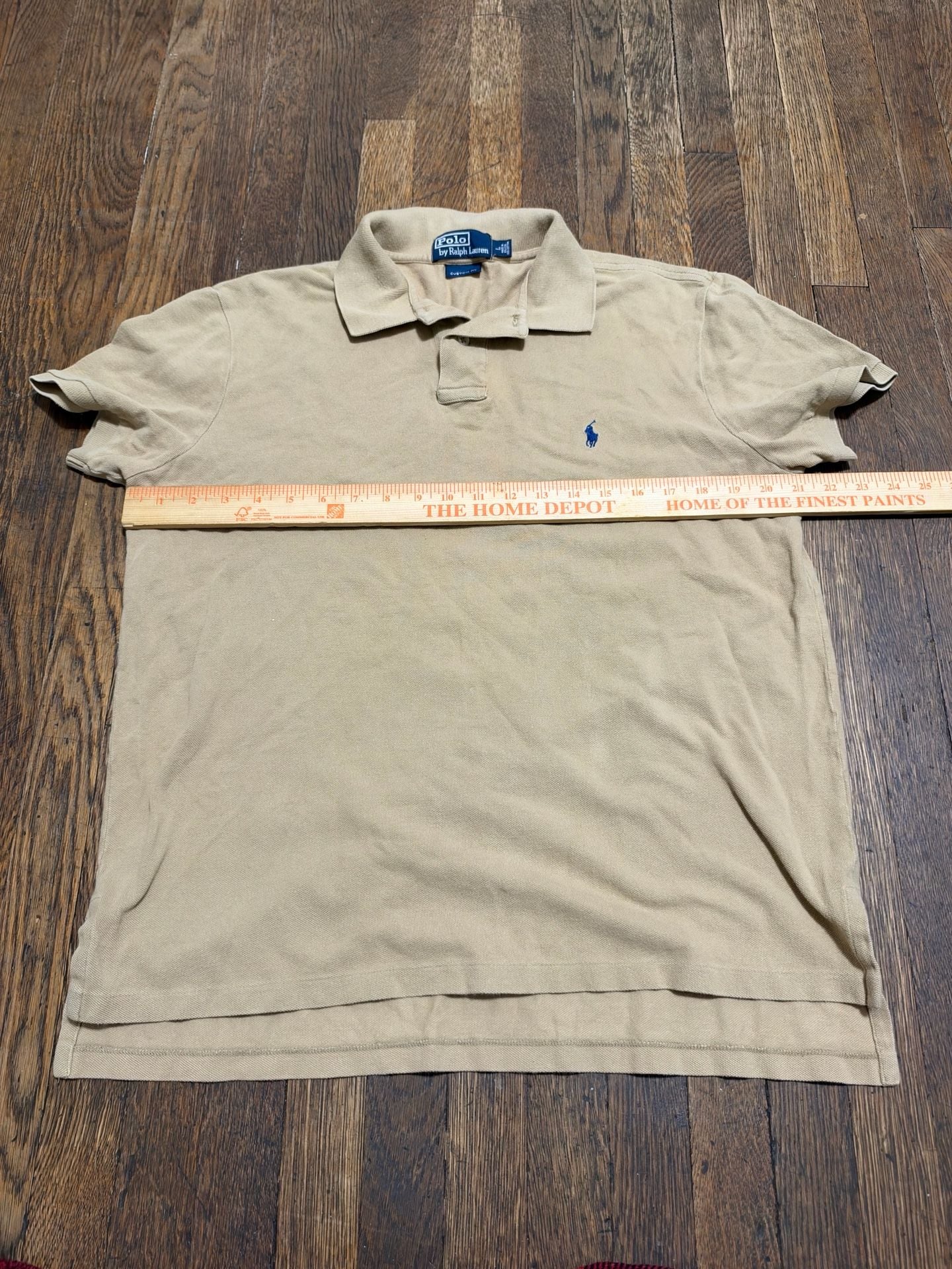 Vintage Fade Polo By Ralph Lauren Polo Shirt Size L Tan Cotton Earth Ton Beige 6