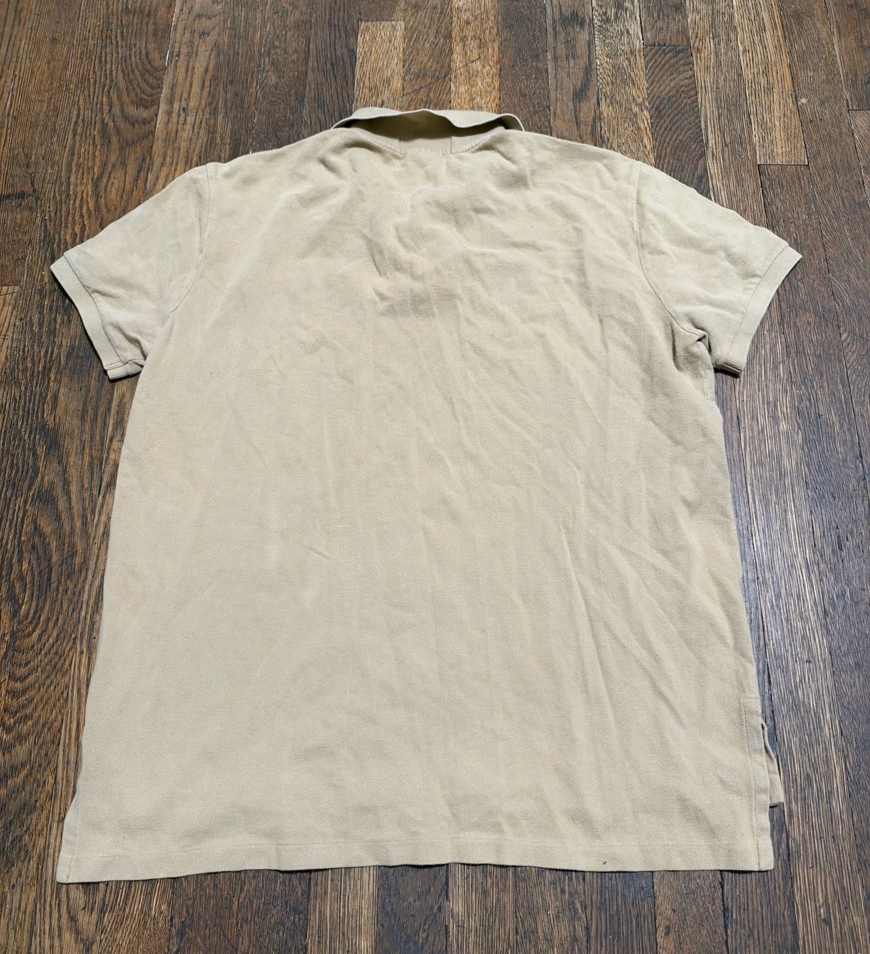 Vintage Fade Polo By Ralph Lauren Polo Shirt Size L Tan Cotton Earth Ton Beige 9