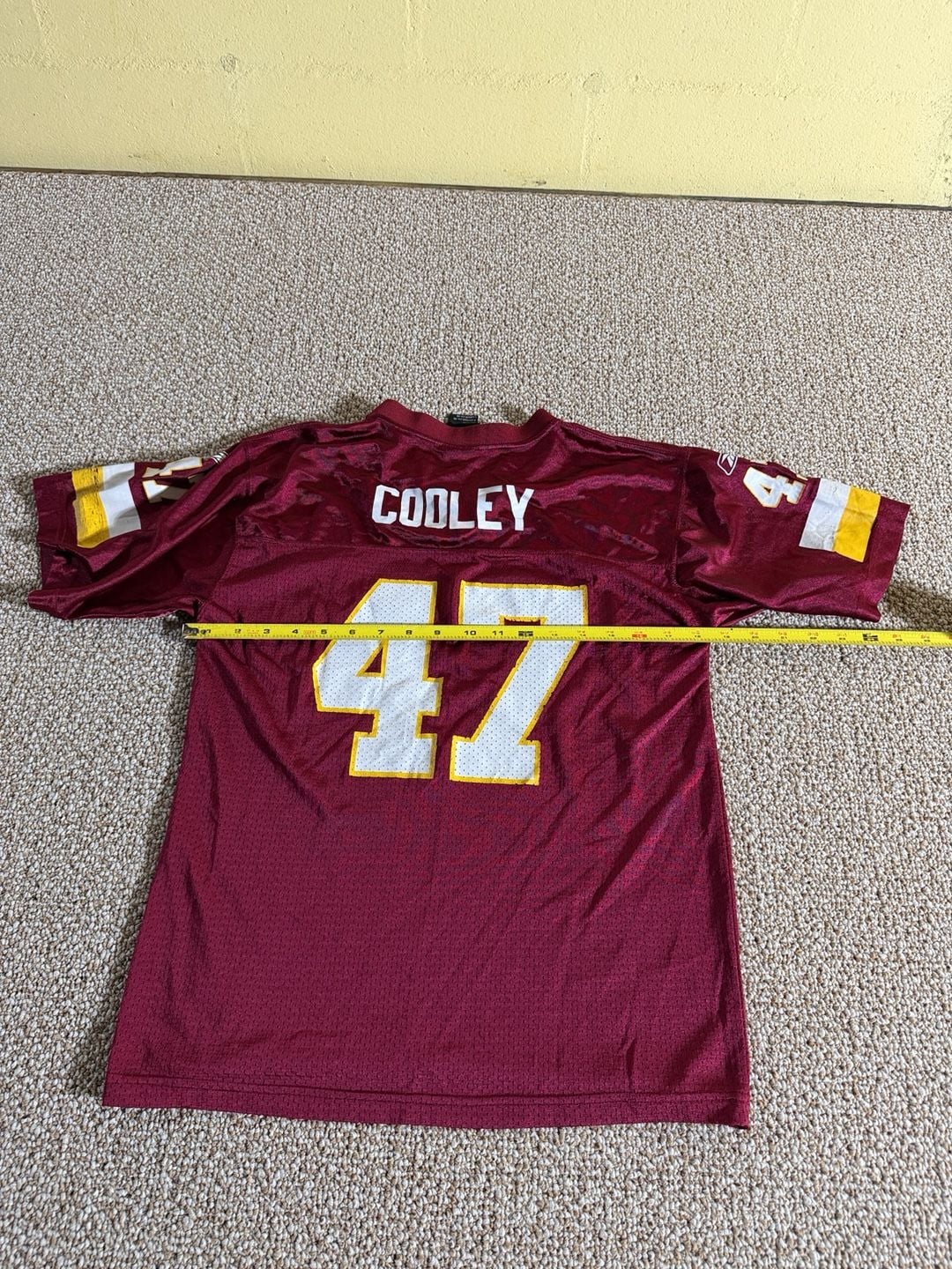 Reebok Washington Redskins 47 Jersey Size Large (14-16) Burgundy 15