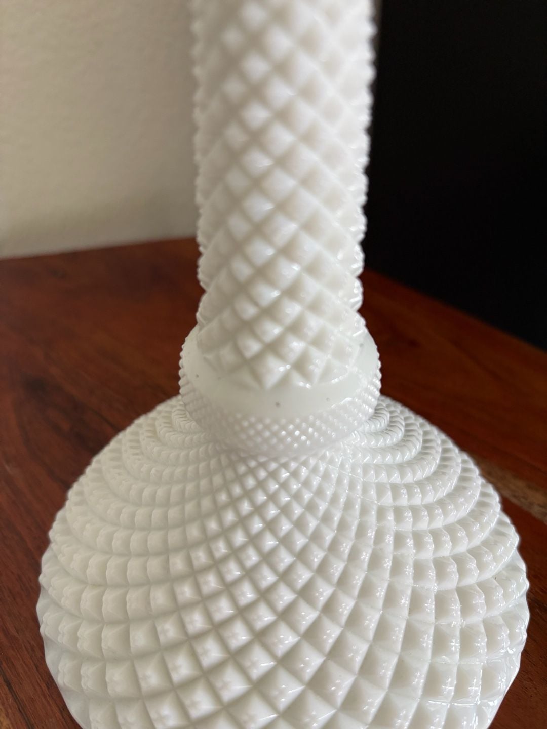 Vintage Westmoreland English Hobnail Milk Glass Candlestick set 8 in. 3