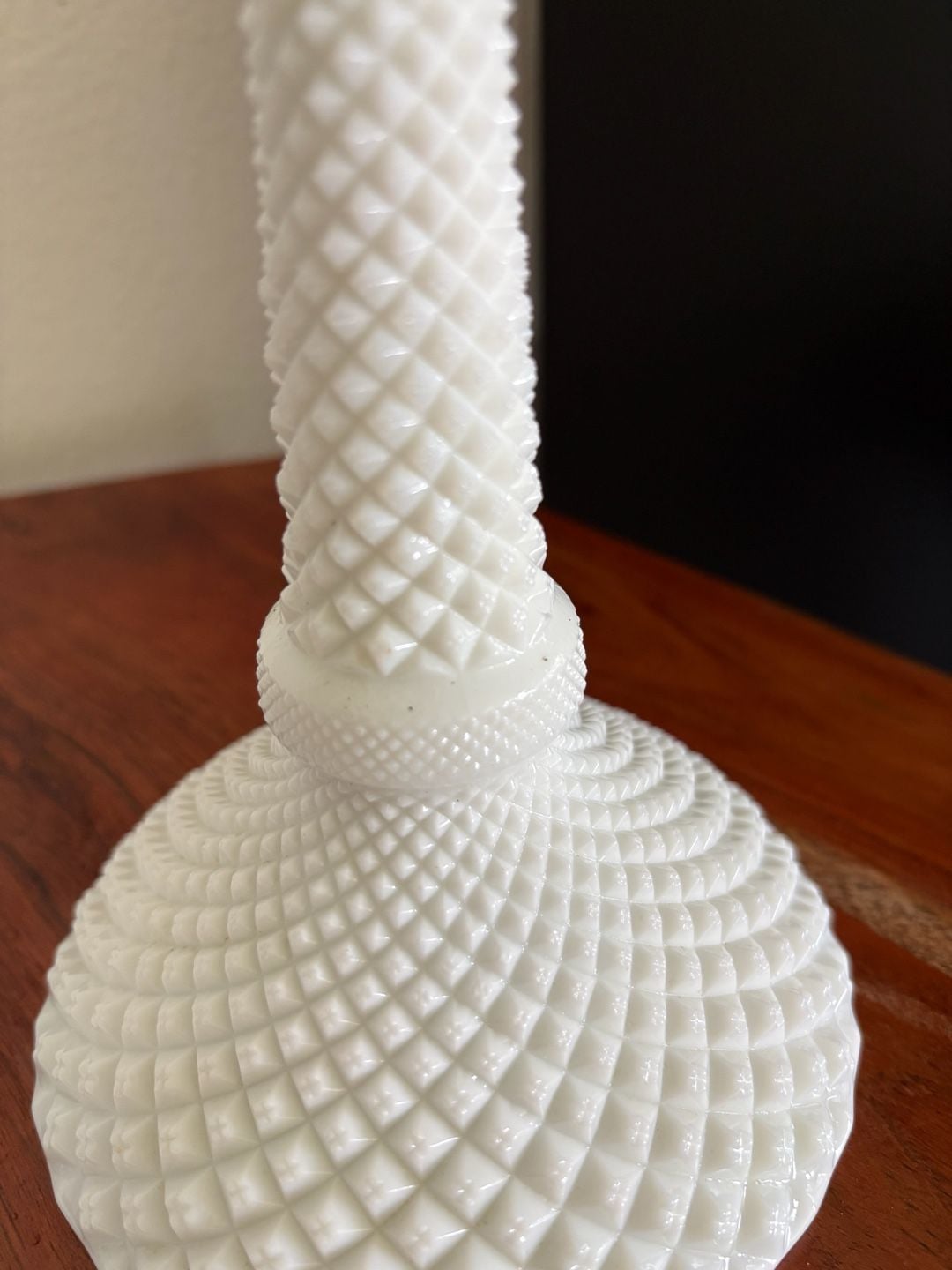 Vintage Westmoreland English Hobnail Milk Glass Candlestick set 8 in. 4
