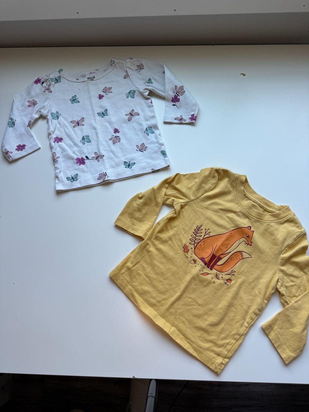 Cat & Jack Long Sleeve Shirts 12M Lot Of 2 1