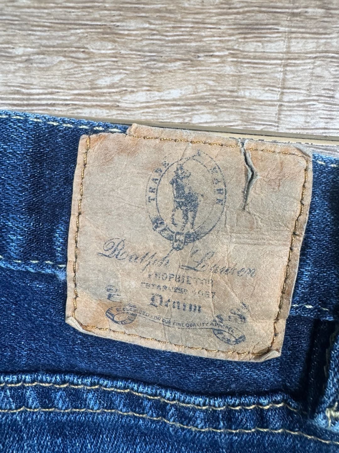 Ralph Lauren Sport Denim Bermuda Shorts Cuffed Blue Stretch Size 28 10