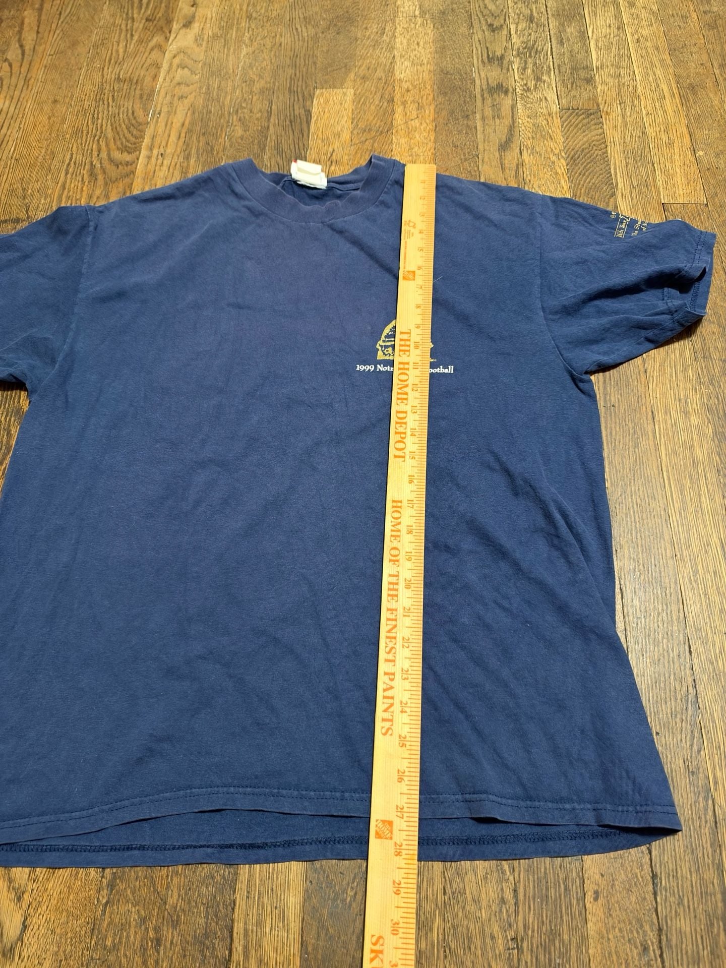 Vintage Champion Notre Dame Football 1999 T-Shirt Blue Large 7