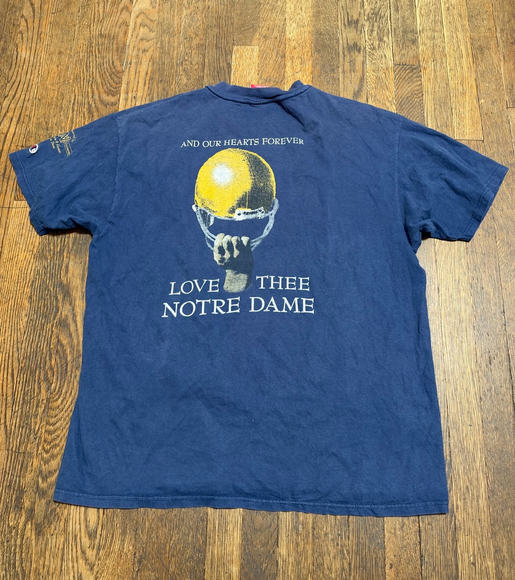 Vintage Champion Notre Dame Football 1999 T-Shirt Blue Large 8