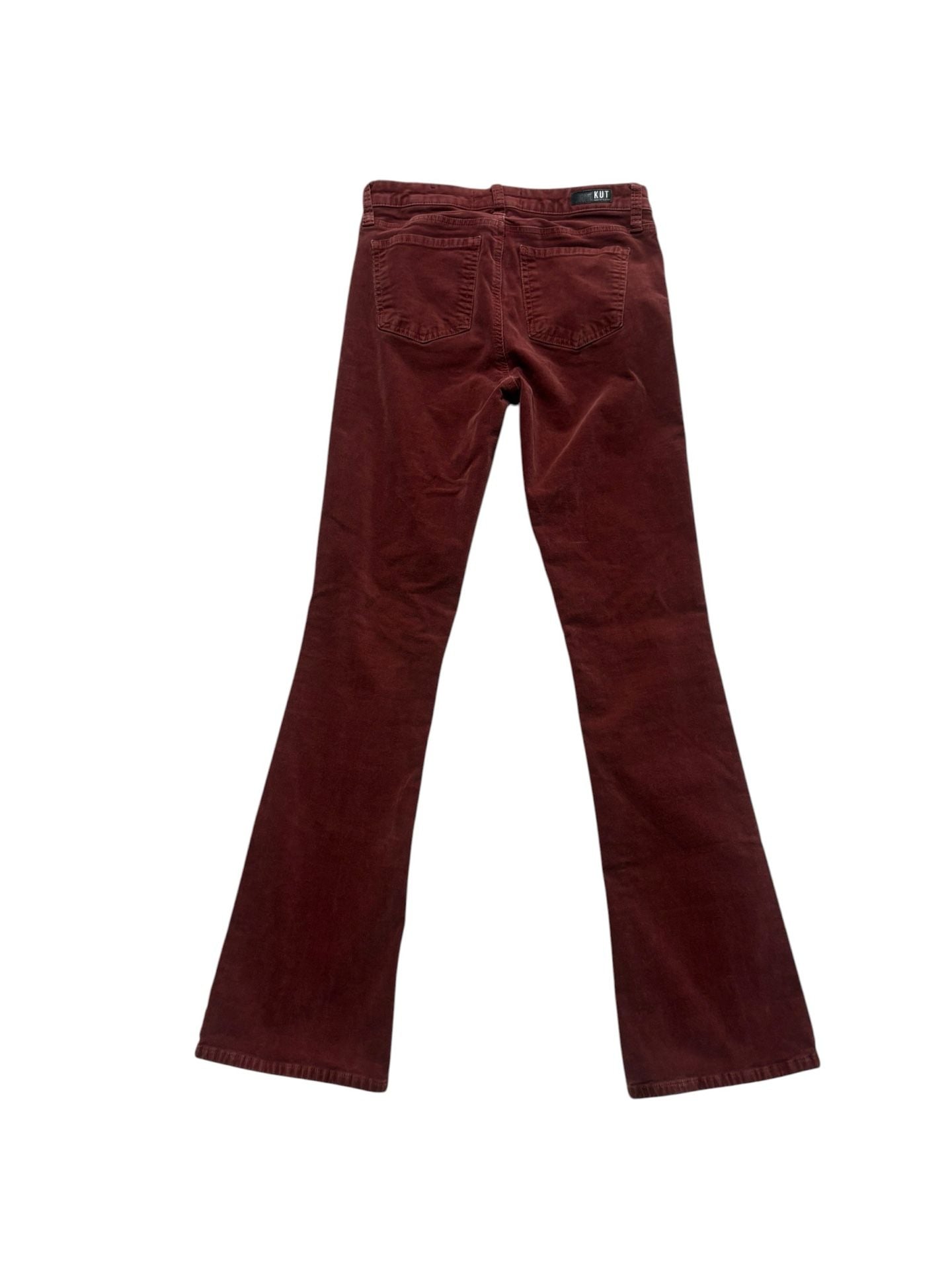 KUT from the Kloth Corduroy Flare Pants Size 4 Red Burgundy 3