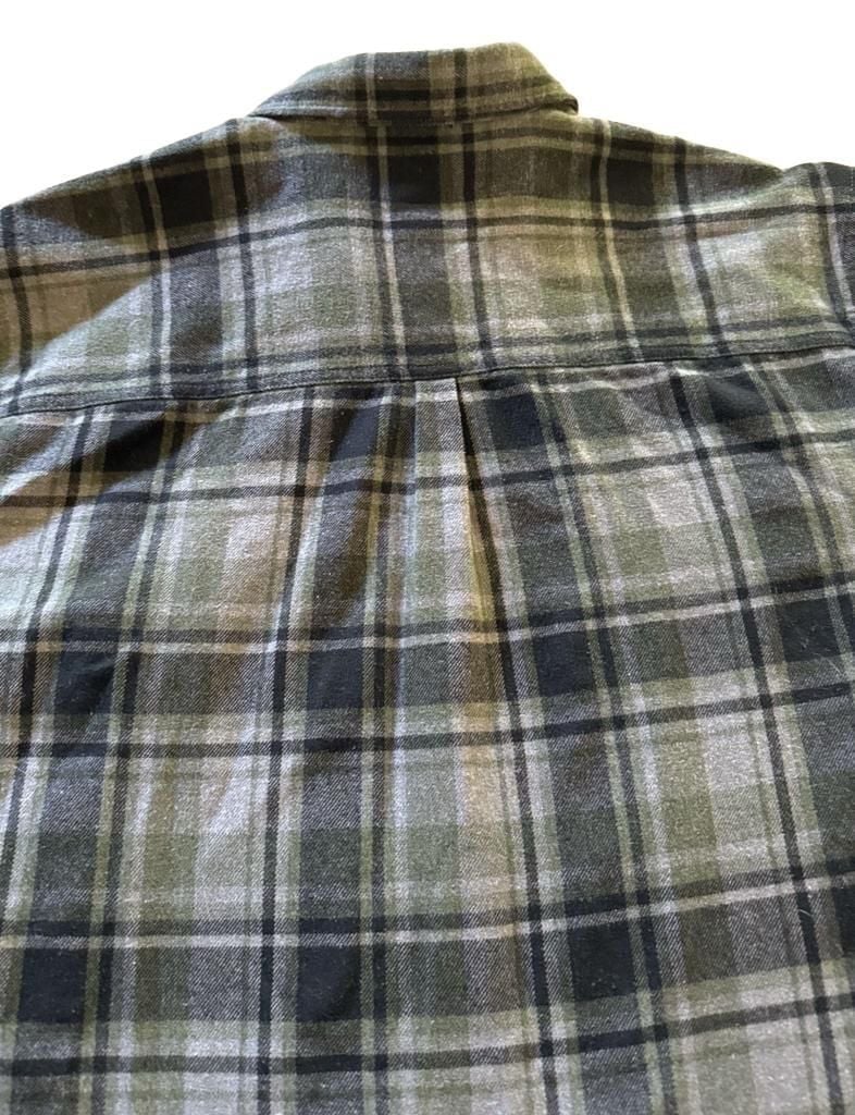 Stillwater Supply Co. Plaid Flannel Shirt Size L Green Black Long Sleeve 9