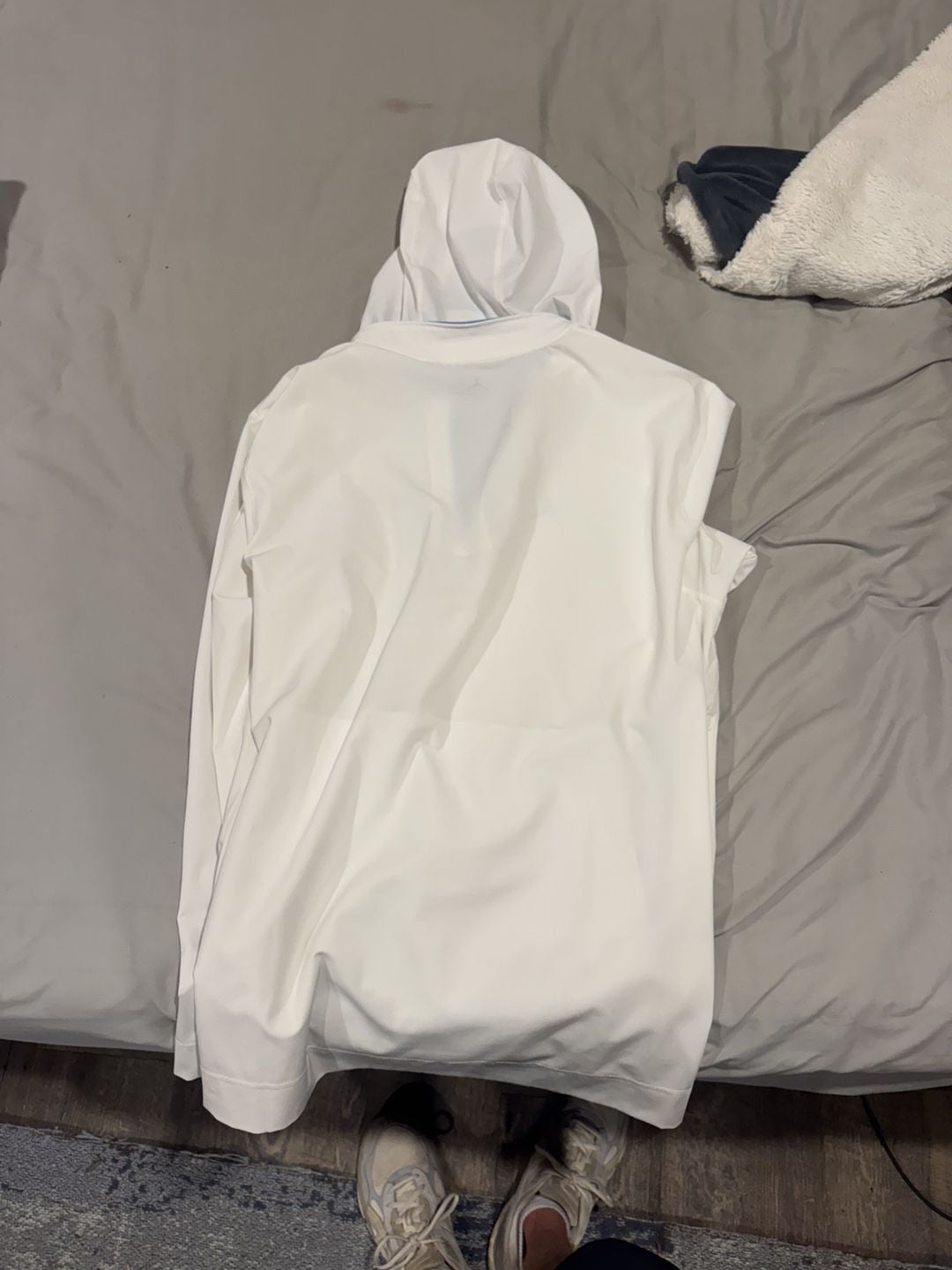 Jordan UNC Tar Heels 1/2 Zip Hoodie Size L White 4