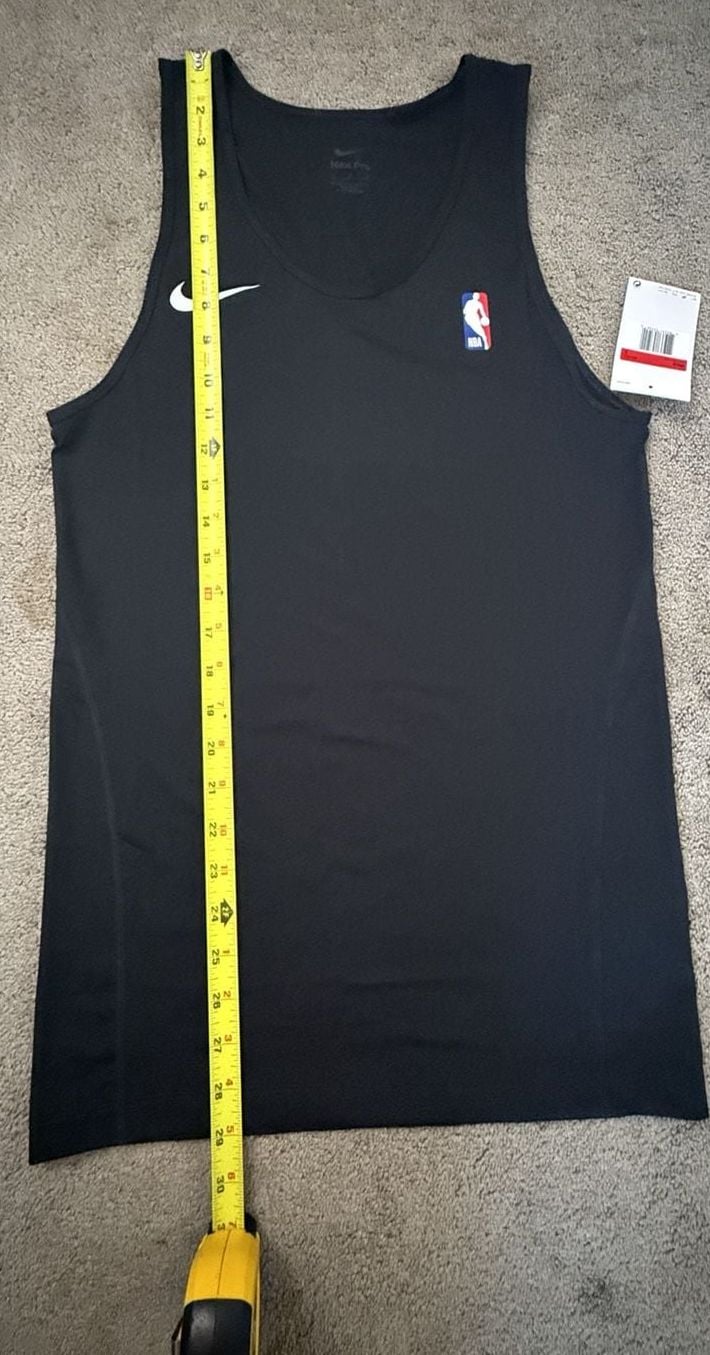 Nike Pro NBA Tank Top Size L Black Athletic Jersey AA0785-010 10