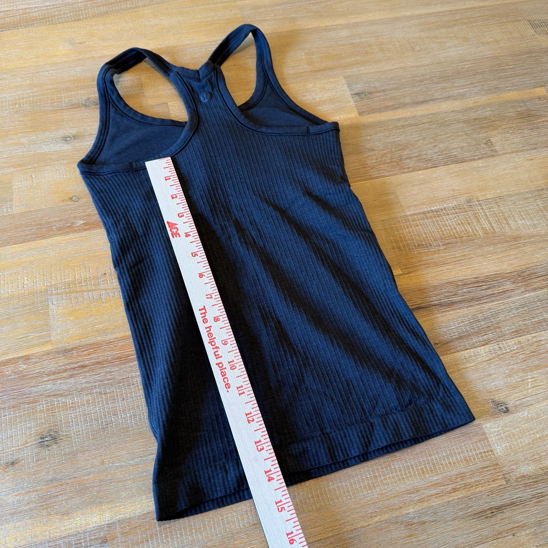 Lululemon Ebb To Street Tank Top Black Ribbed Built In Shelf Bra Racerback Sz 2 7
