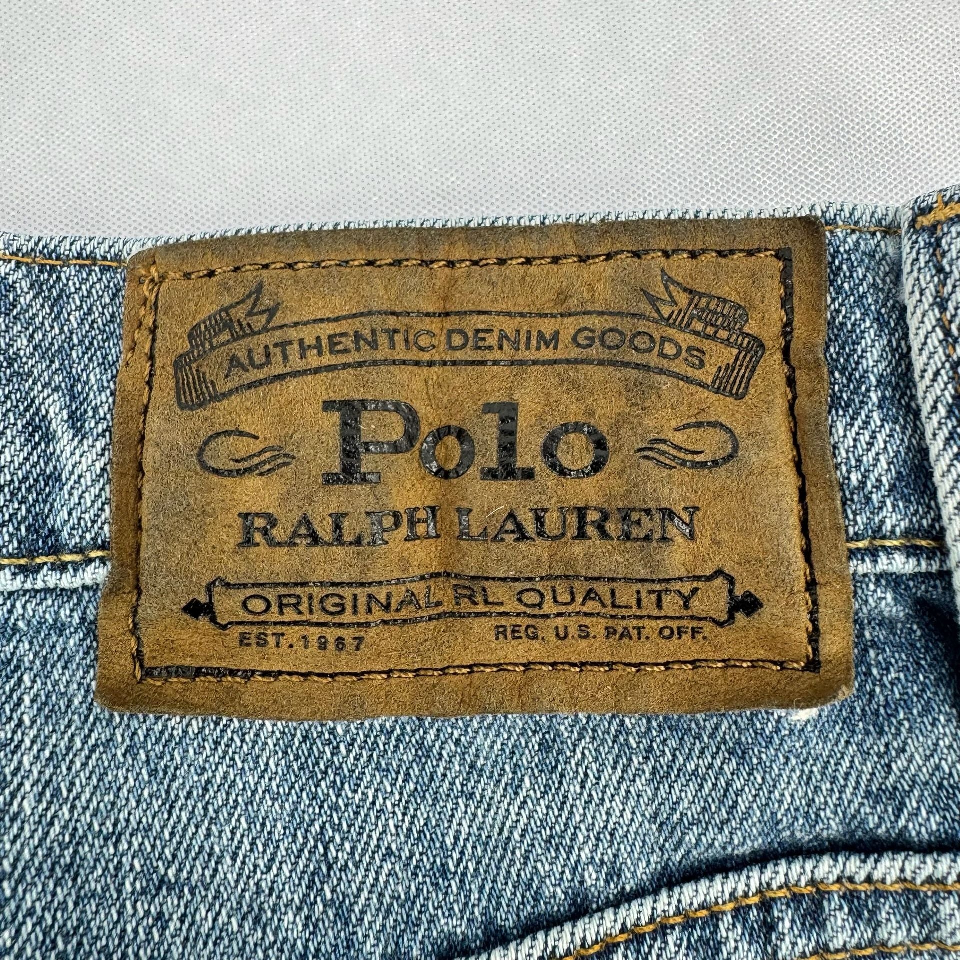 Y2K Polo Ralph Lauren Sullivan Slim Varsity Patch Graphic Jeans Y2K Denim 9