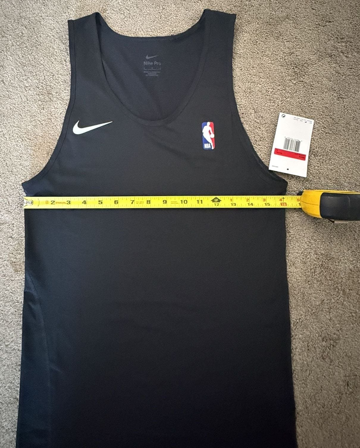Nike Pro NBA Tank Top Size L Black Athletic Jersey AA0785-010 9