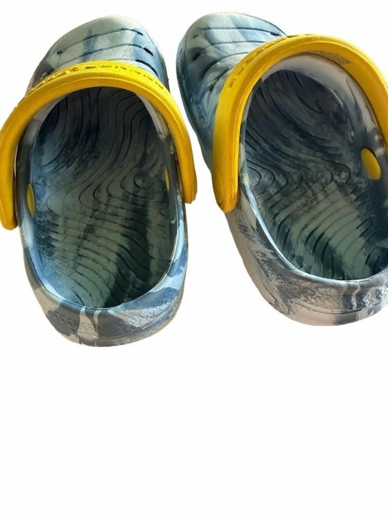 Rugged Shark Clogs Blue White Yellow 3