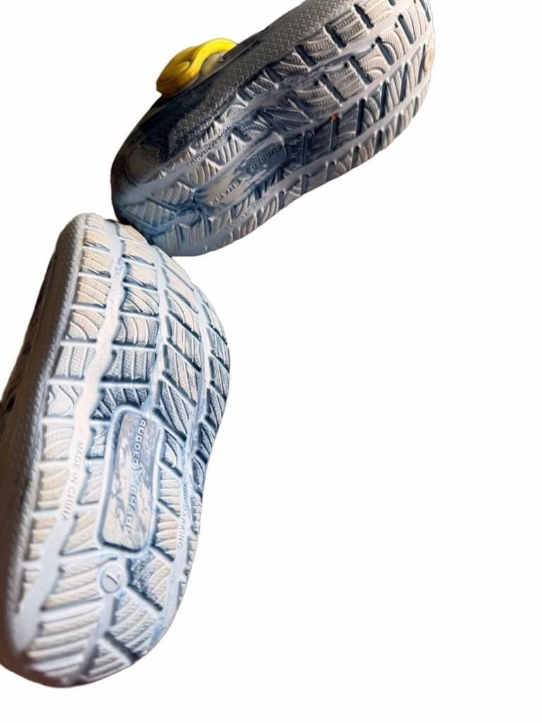 Rugged Shark Clogs Blue White Yellow 4