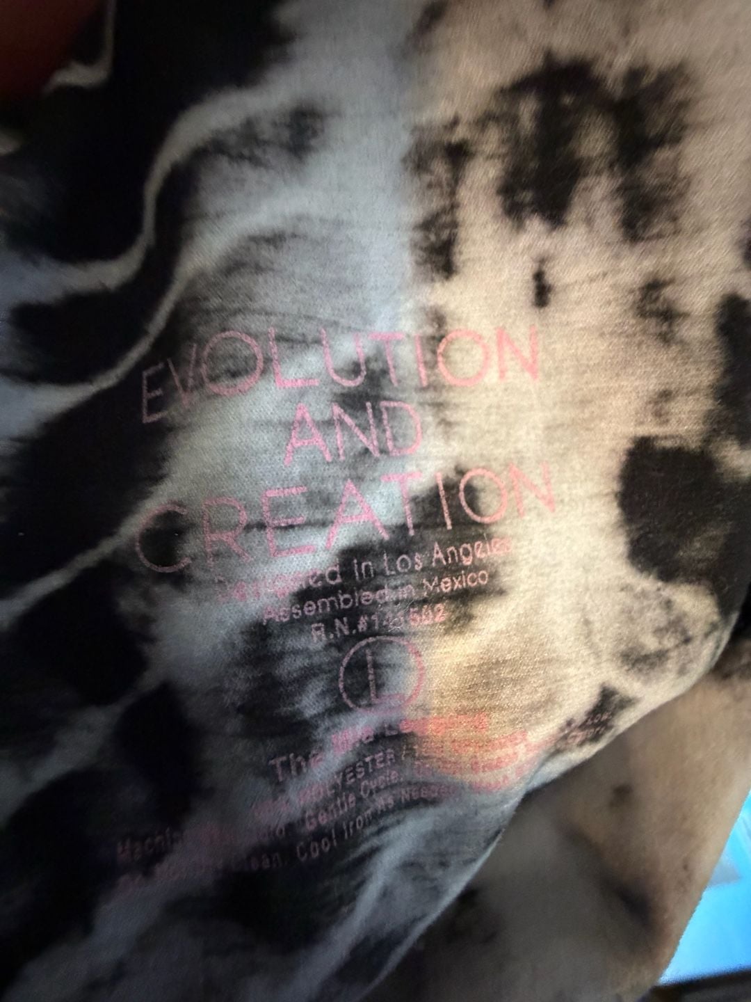Evolution and Creation The Mia Legging Size L Black White Tie Dye 3