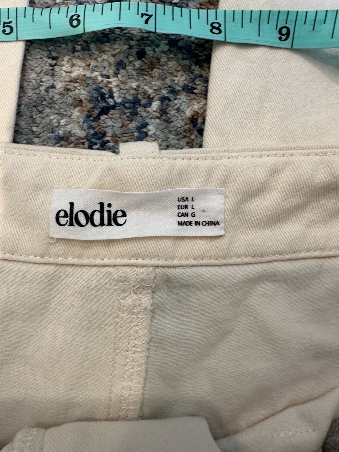 Elodie Wide Leg Pants Size L Cream 3