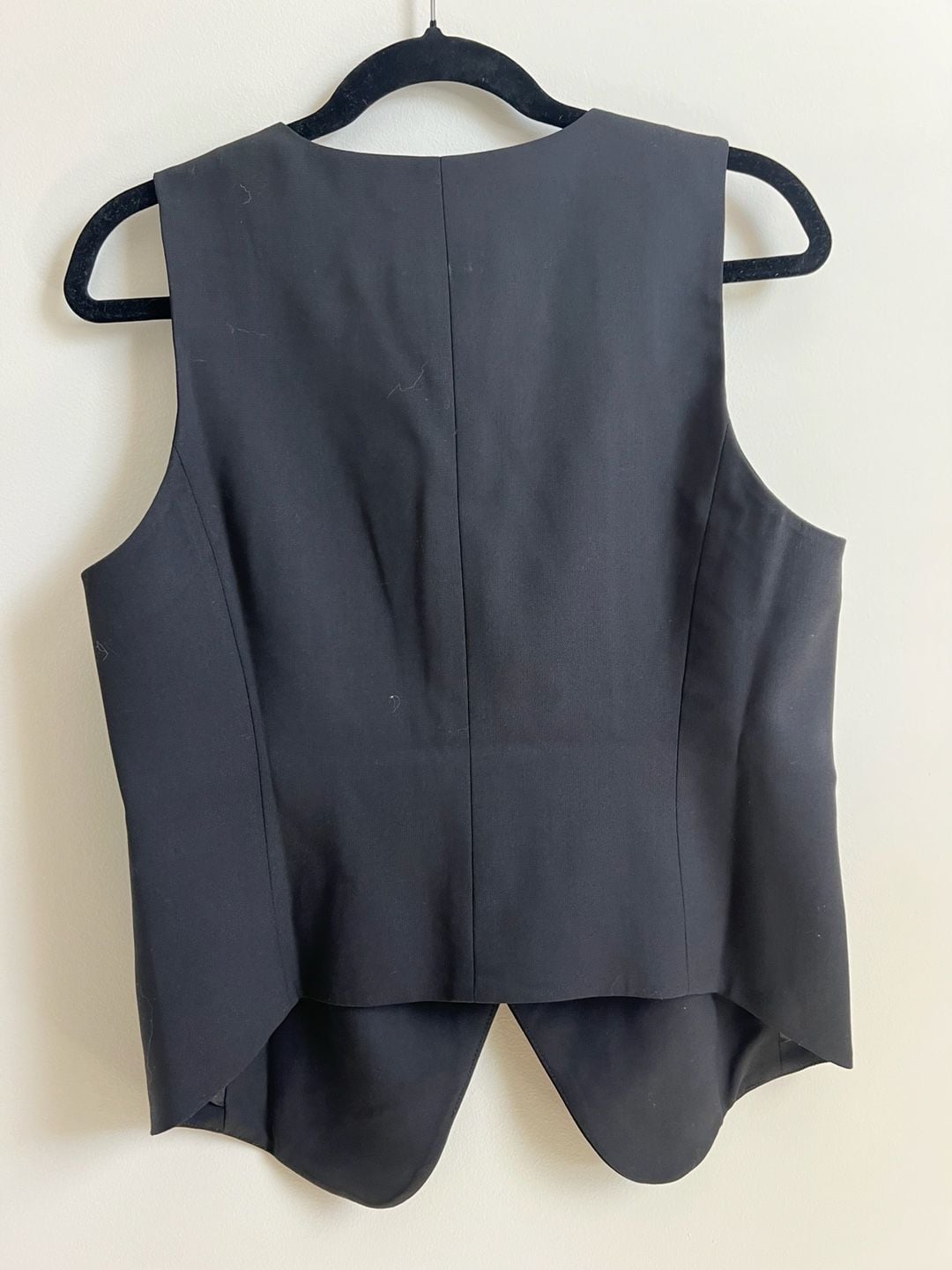 Madewell Tailored Vest Size 6 Black Button Front 3